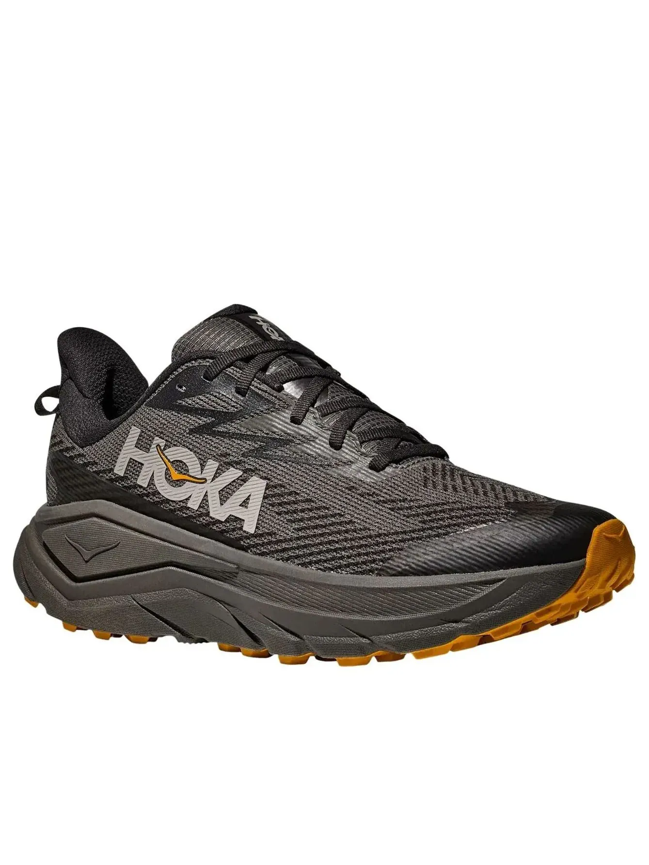 Кроссовки HOKA ONE ONE Challenger 8 GTX 'Asphalt Grey Varsity Yellow' — изображение 2 из 6, серый