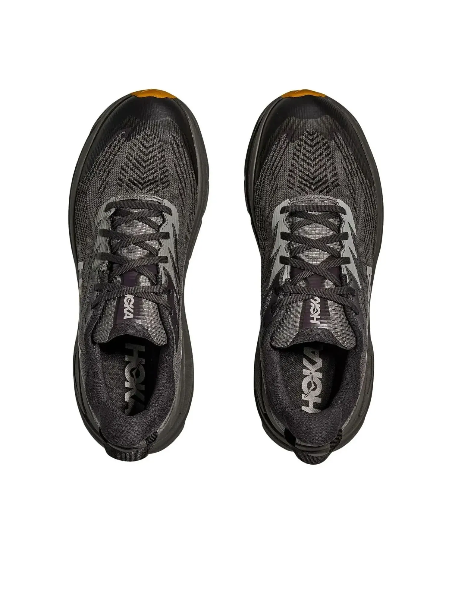 Кроссовки HOKA ONE ONE Challenger 8 GTX 'Asphalt Grey Varsity Yellow' — изображение 3 из 6, серый