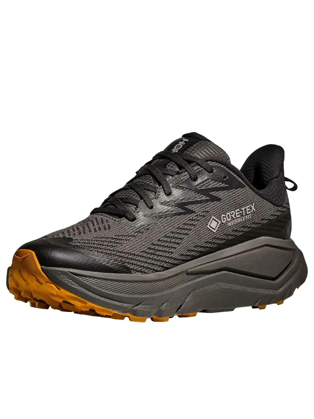 Кроссовки HOKA ONE ONE Challenger 8 GTX 'Asphalt Grey Varsity Yellow' — изображение 4 из 6, серый