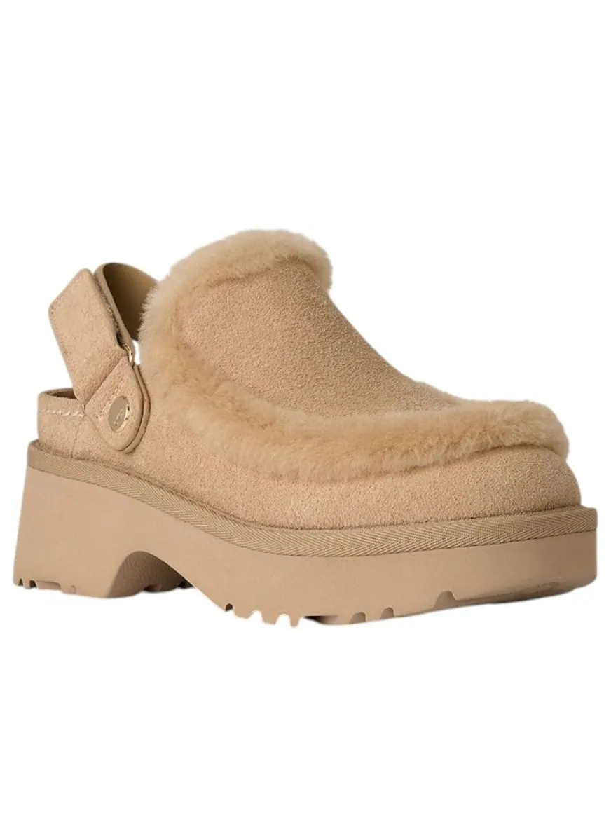 Сабо (WMNS) UGG Esmee Clog Mules 'Mustard Seed' — изображение 2 из 5, бежевый