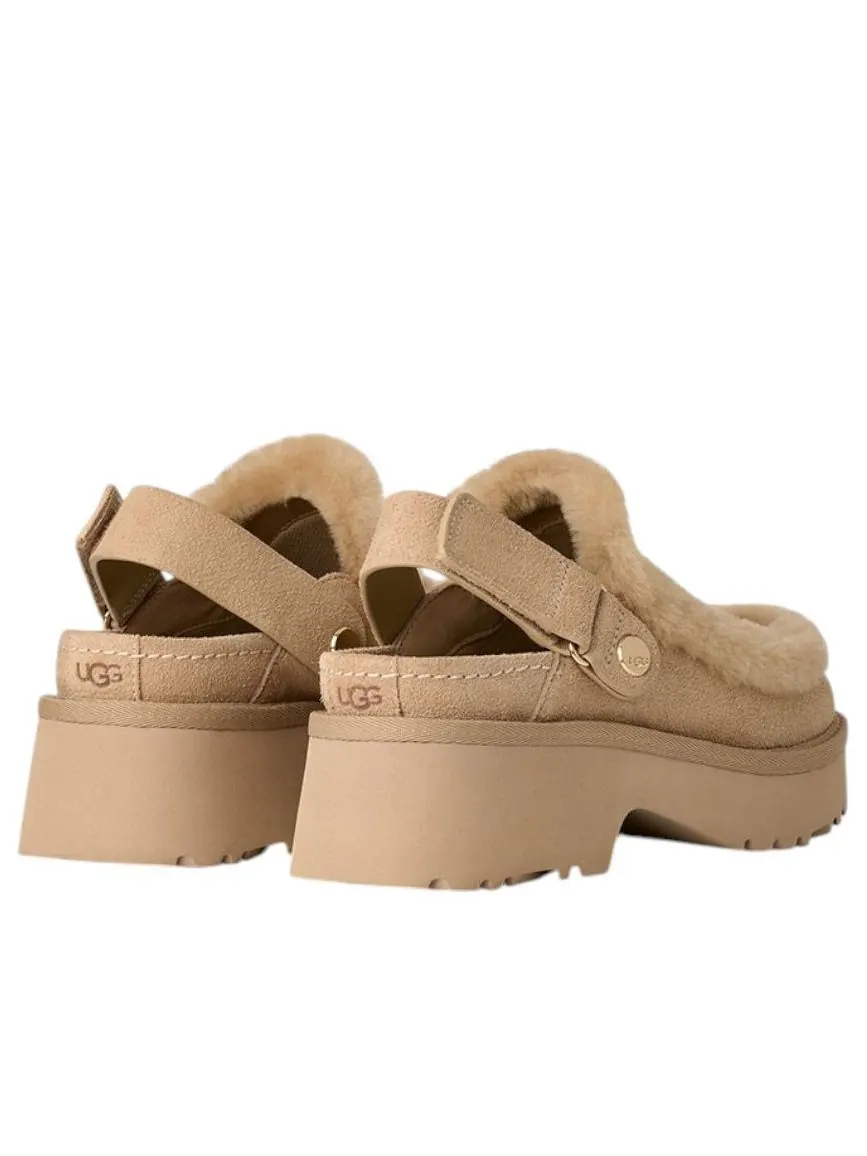Сабо (WMNS) UGG Esmee Clog Mules 'Mustard Seed' — изображение 3 из 5, бежевый