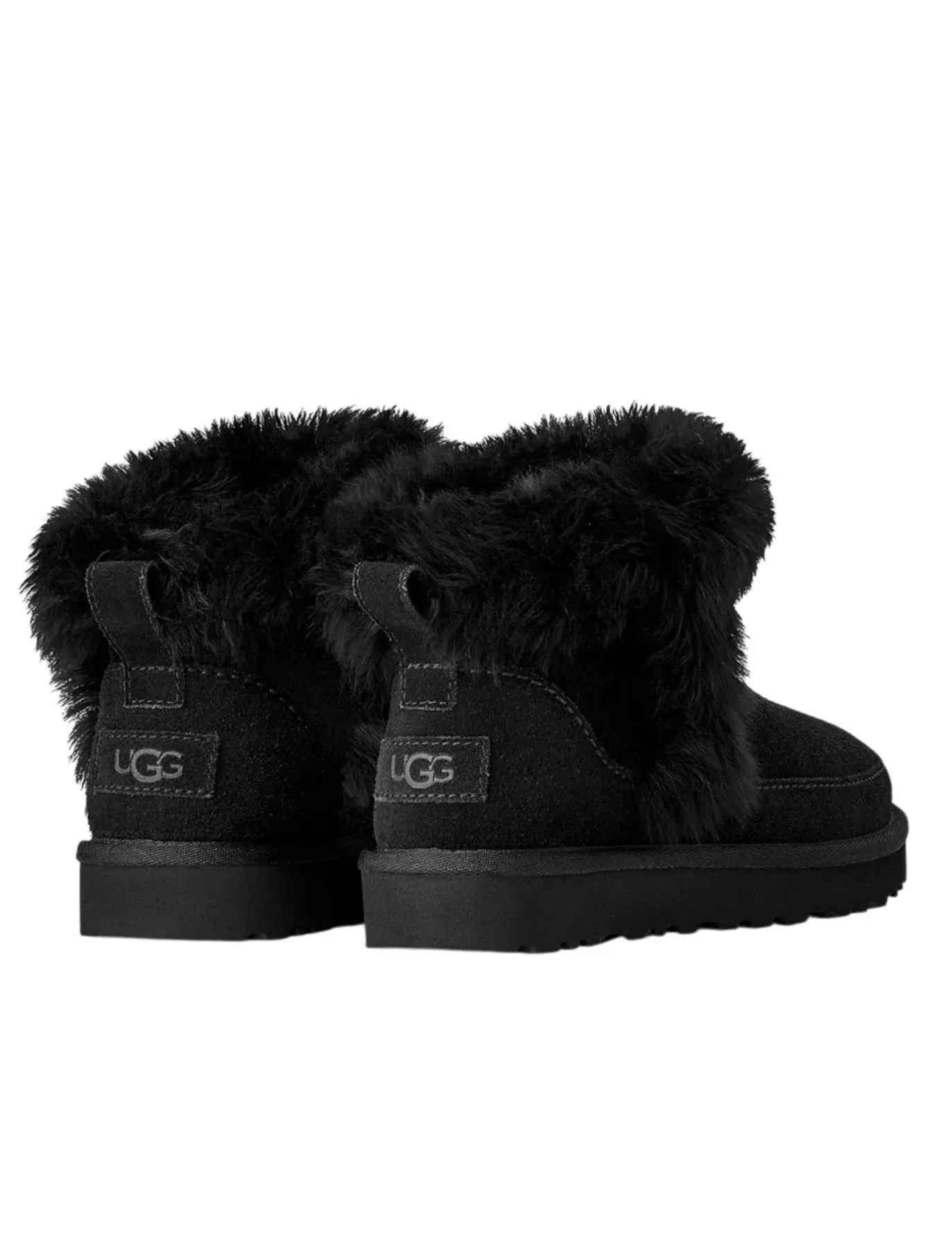 Сапоги (WMNS) UGG Classic Ultra Mini Chalet 'Black' — изображение 3 из 5, черный