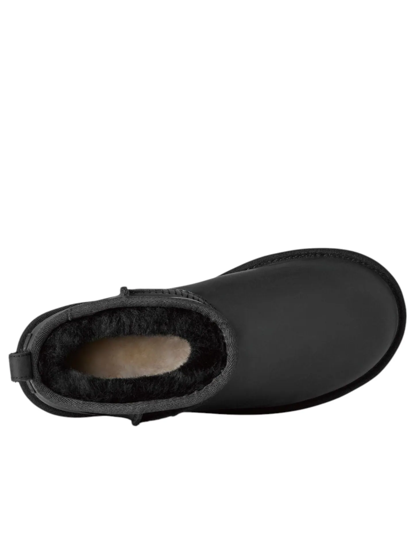 Ботинки (WMNS) UGG Classic Ultra Mini LTHR-Snow Boots 'Black' — изображение 5 из 6, черный