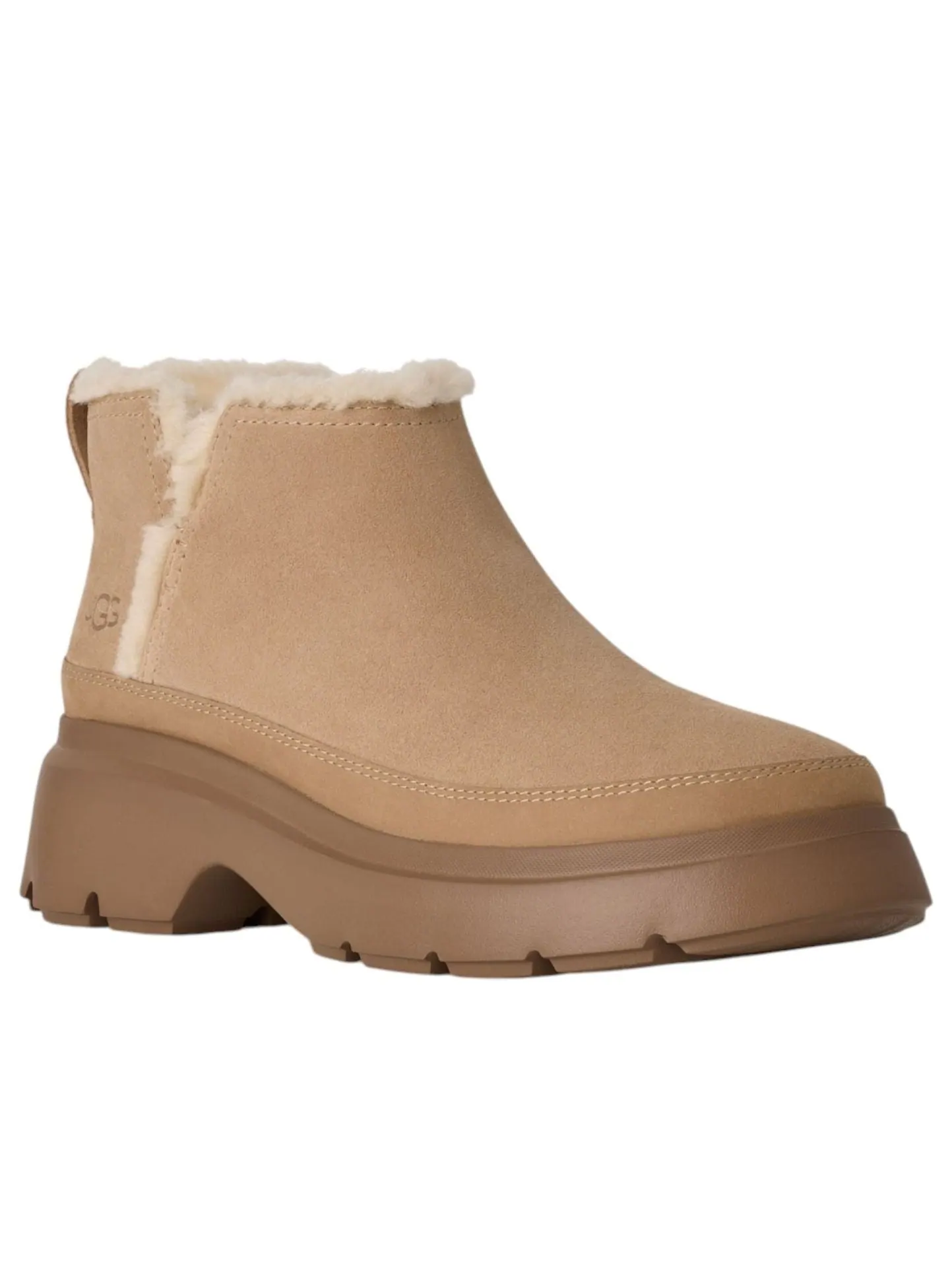 Ботинки (WMNS) UGG Calimuze Ultra Mini Slip On-Snow Boots 'Sand' — изображение 2 из 6, коричневый