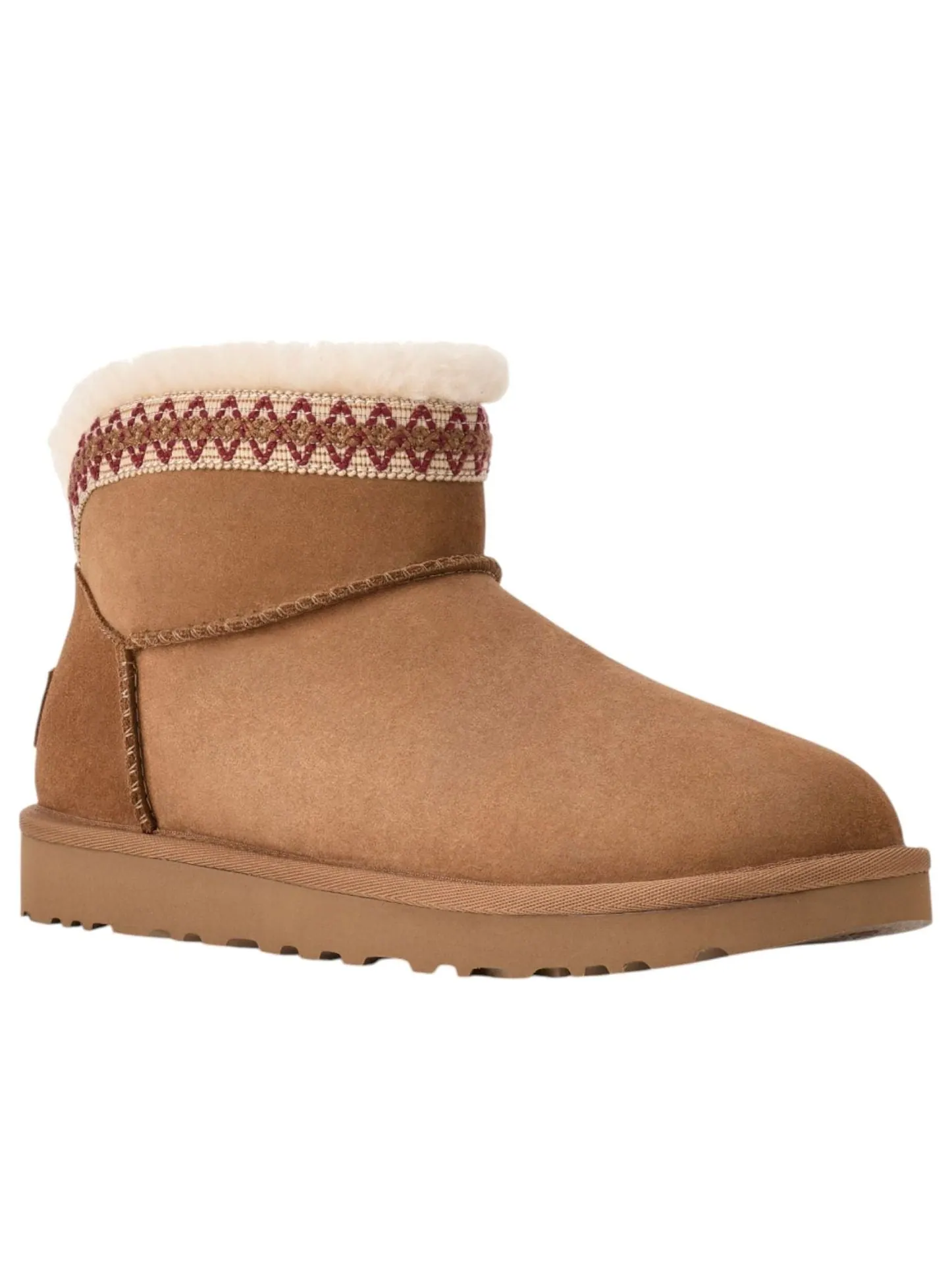 Ботинки (WMNS) UGG Classic Ultra Mini Taslyn-Snow Boots 'Chestnut' — изображение 2 из 5, коричневый