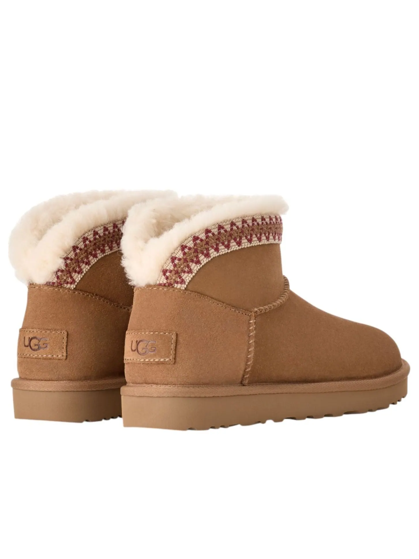 Ботинки (WMNS) UGG Classic Ultra Mini Taslyn-Snow Boots 'Chestnut' — изображение 3 из 5, коричневый