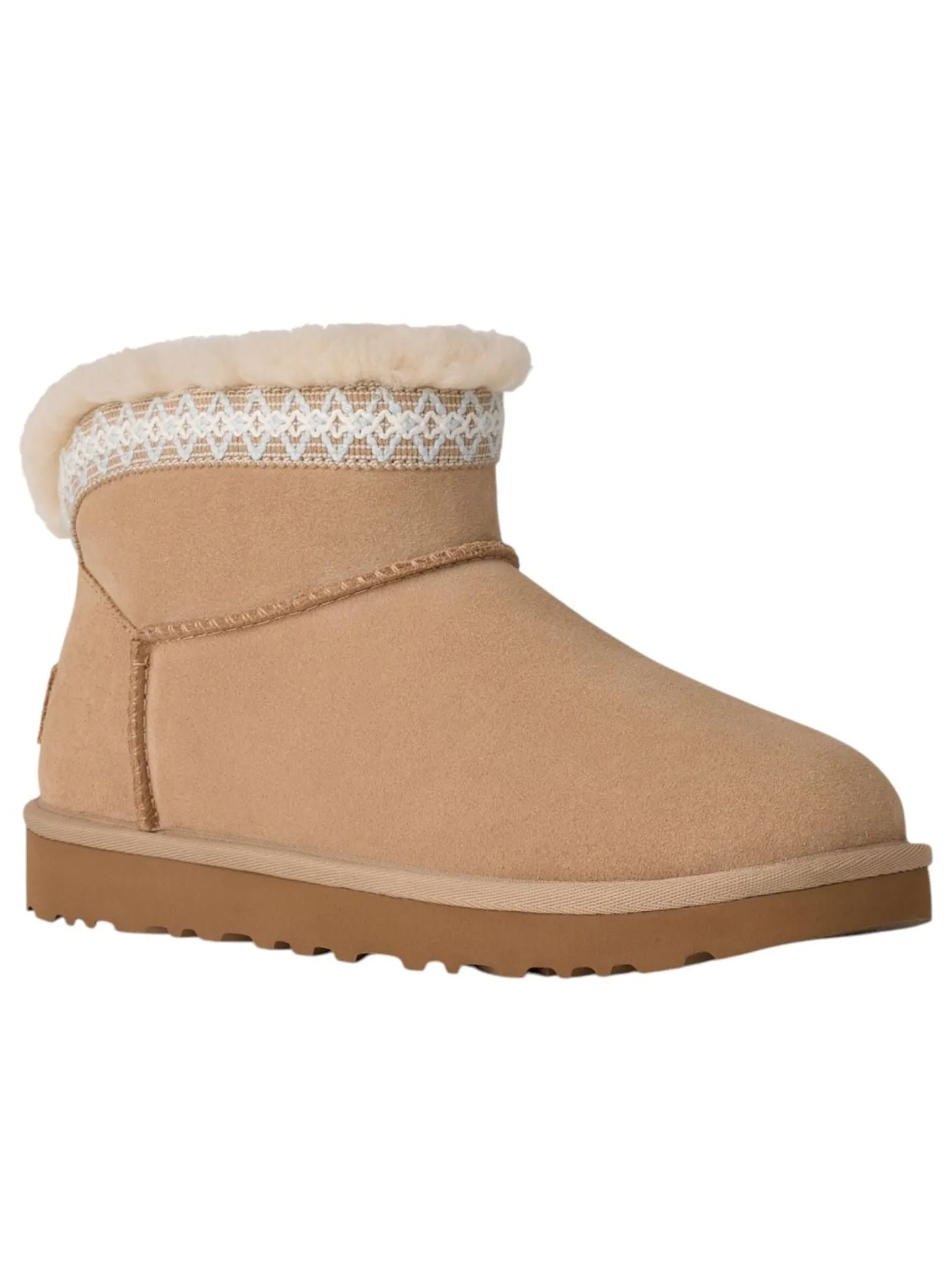 Ботинки (WMNS) UGG Classic Ultra Mini Taslyn-Snow Boots 'Sand' — изображение 2 из 6, коричневый