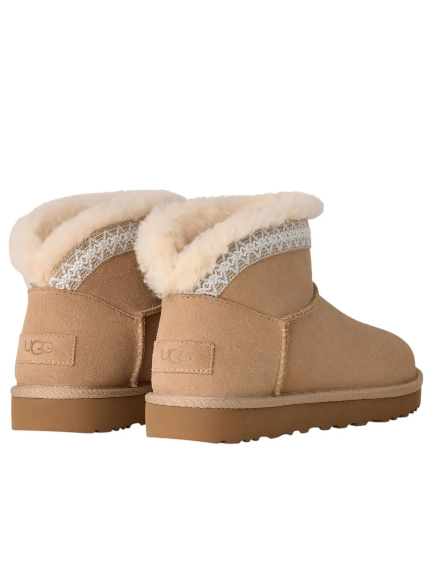 Ботинки (WMNS) UGG Classic Ultra Mini Taslyn-Snow Boots 'Sand' — изображение 3 из 6, коричневый