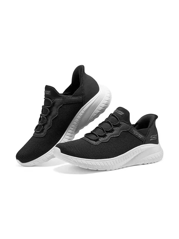 Кроссовки slip-ins bobs sport squad chaos 'black white' Skechers — изображение 3 из 4, черный/белый