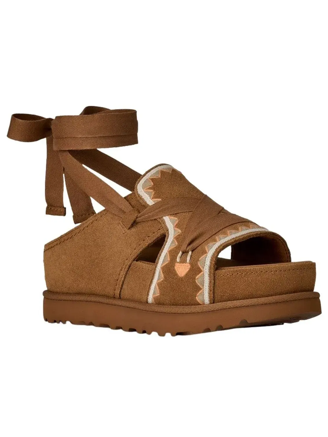 Сандалии UGG Goldenstar Hi Artistitch с вышитыми ремешками — изображение 2 из 4, коричневый
