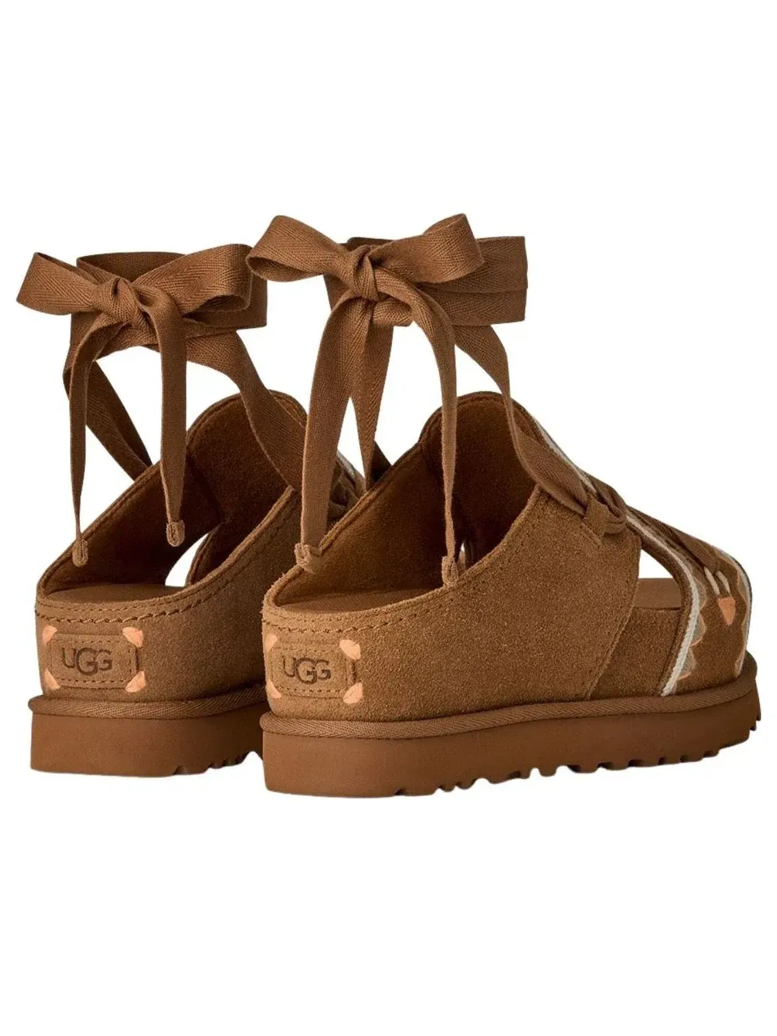 Сандалии UGG Goldenstar Hi Artistitch с вышитыми ремешками — изображение 3 из 4, коричневый