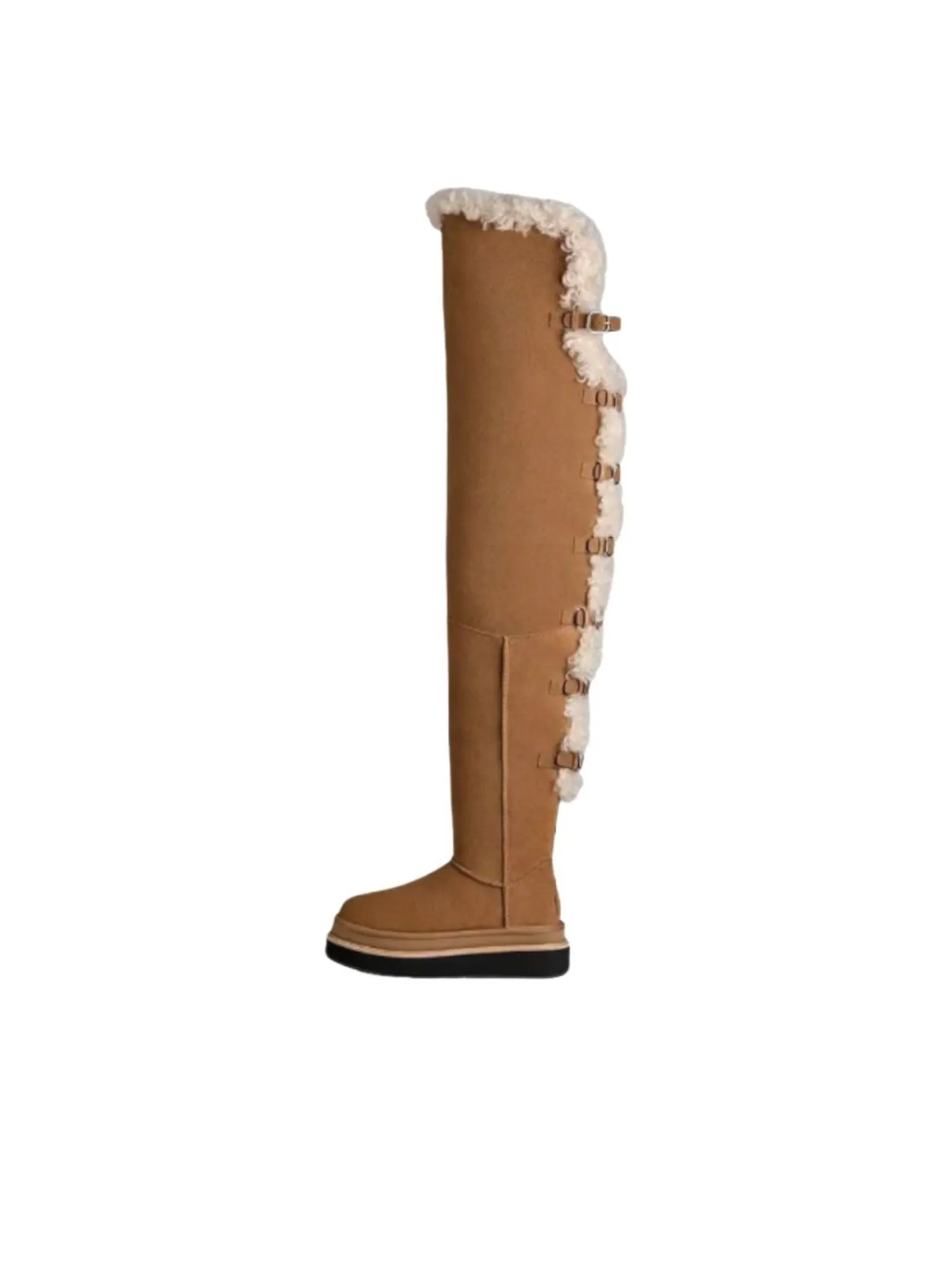 (WMNS) Сапоги UGG x Sacai до бедра — изображение 1 из 6, орех