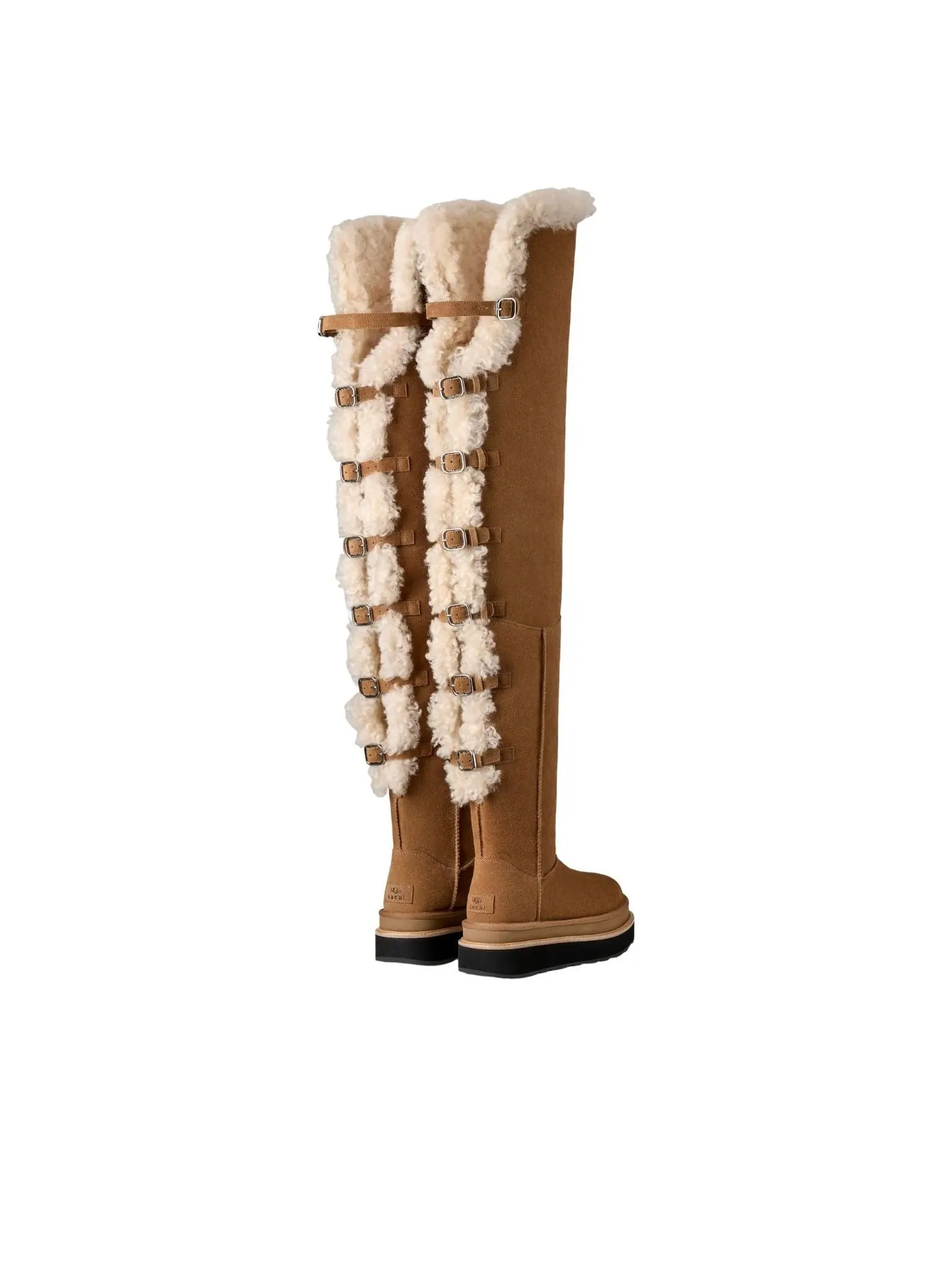 (WMNS) Сапоги UGG x Sacai до бедра — изображение 4 из 6, орех