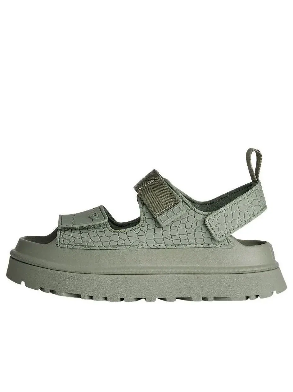 Сандалии UGG GoldenGlow с тиснением «Артишок» 1175311-ART — изображение 1 из 4, зеленый