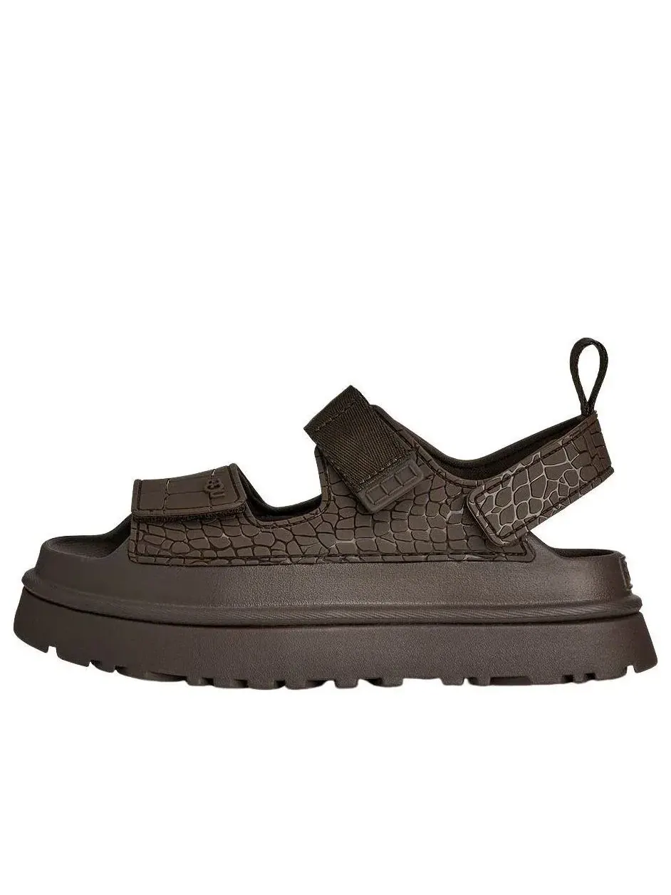 Сандалии UGG GoldenGlow с тиснением 'Dense Smoke' 1175311-DNSS — изображение 1 из 4, коричневый