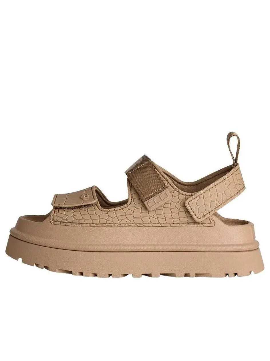 Сандалии UGG GoldenGlow с тиснением — изображение 1 из 4, бежевый