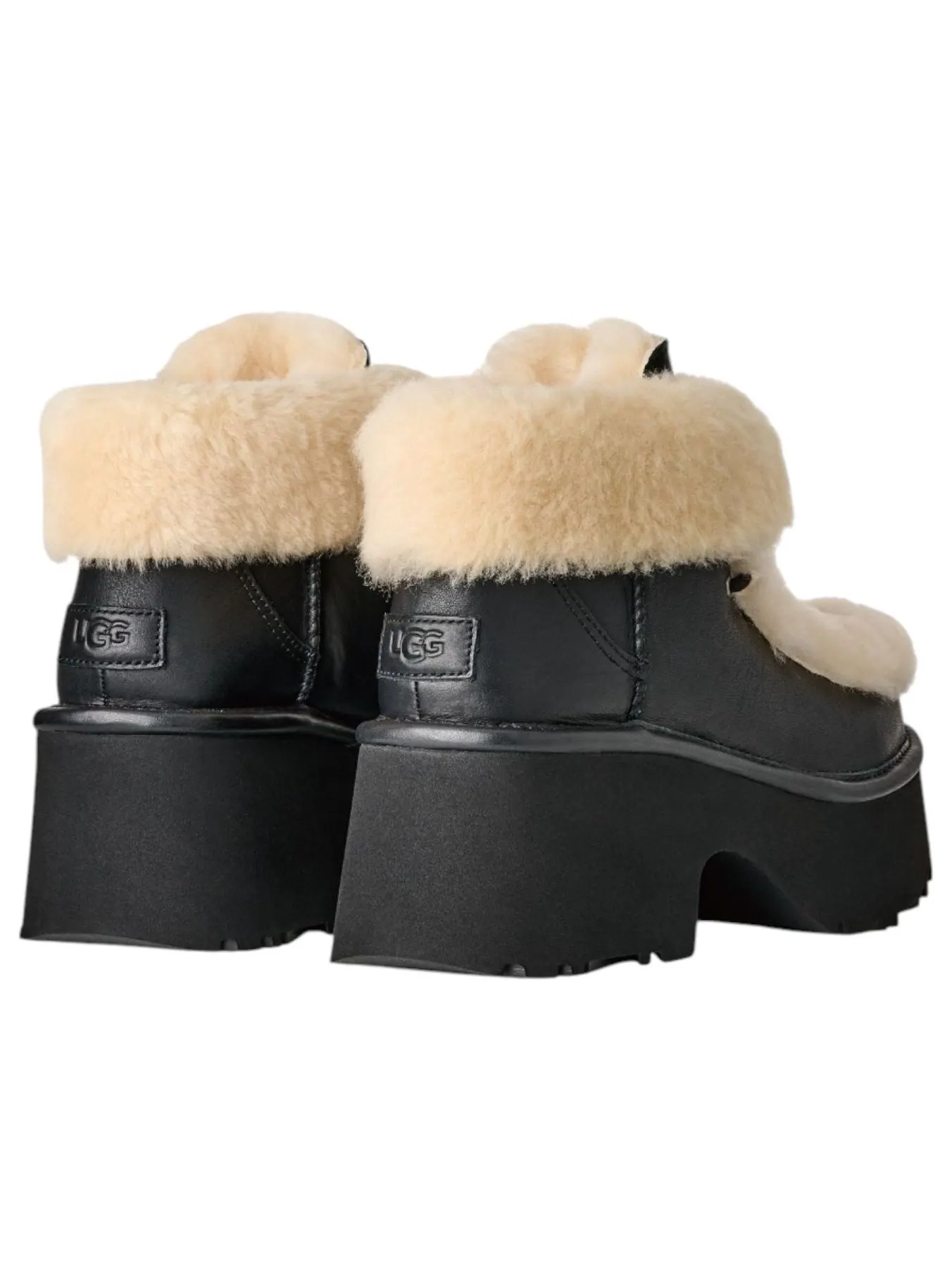 Угги (WMNS) UGG Esmee Leather Lace-up Boots 'Black' — изображение 3 из 6, черный