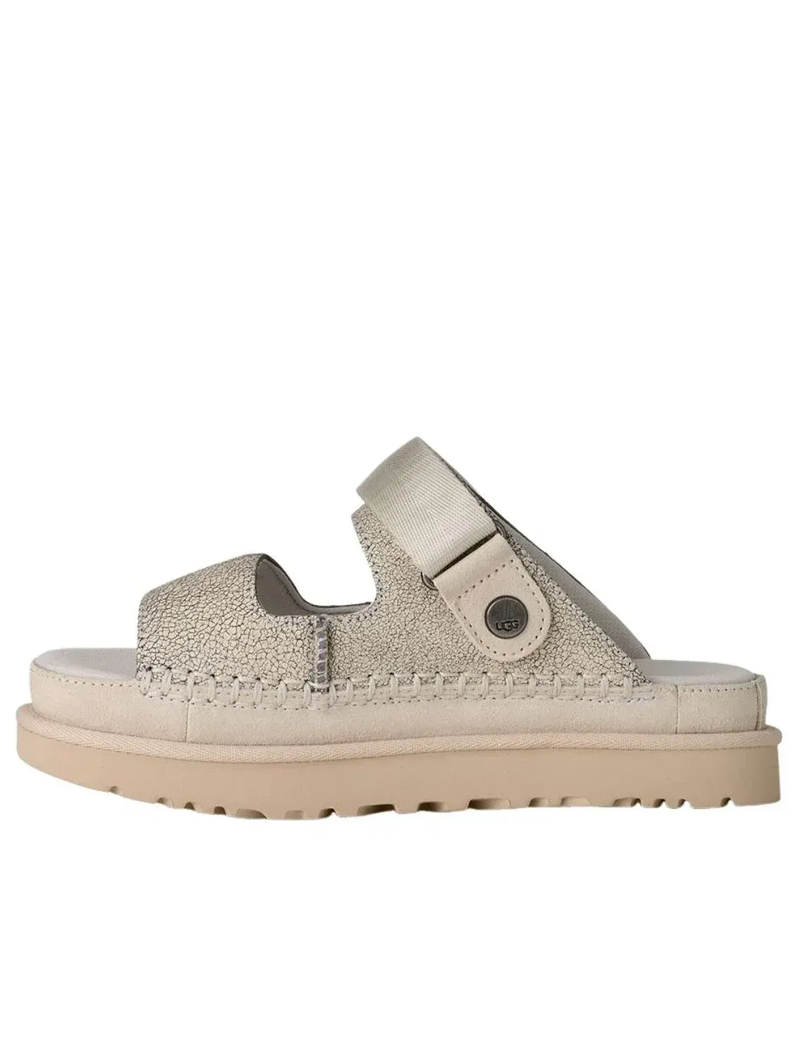 Сандалии UGG Goldenstar Crackle Glide 'Crackle White' 1177852-CRCK — изображение 1 из 4, белый