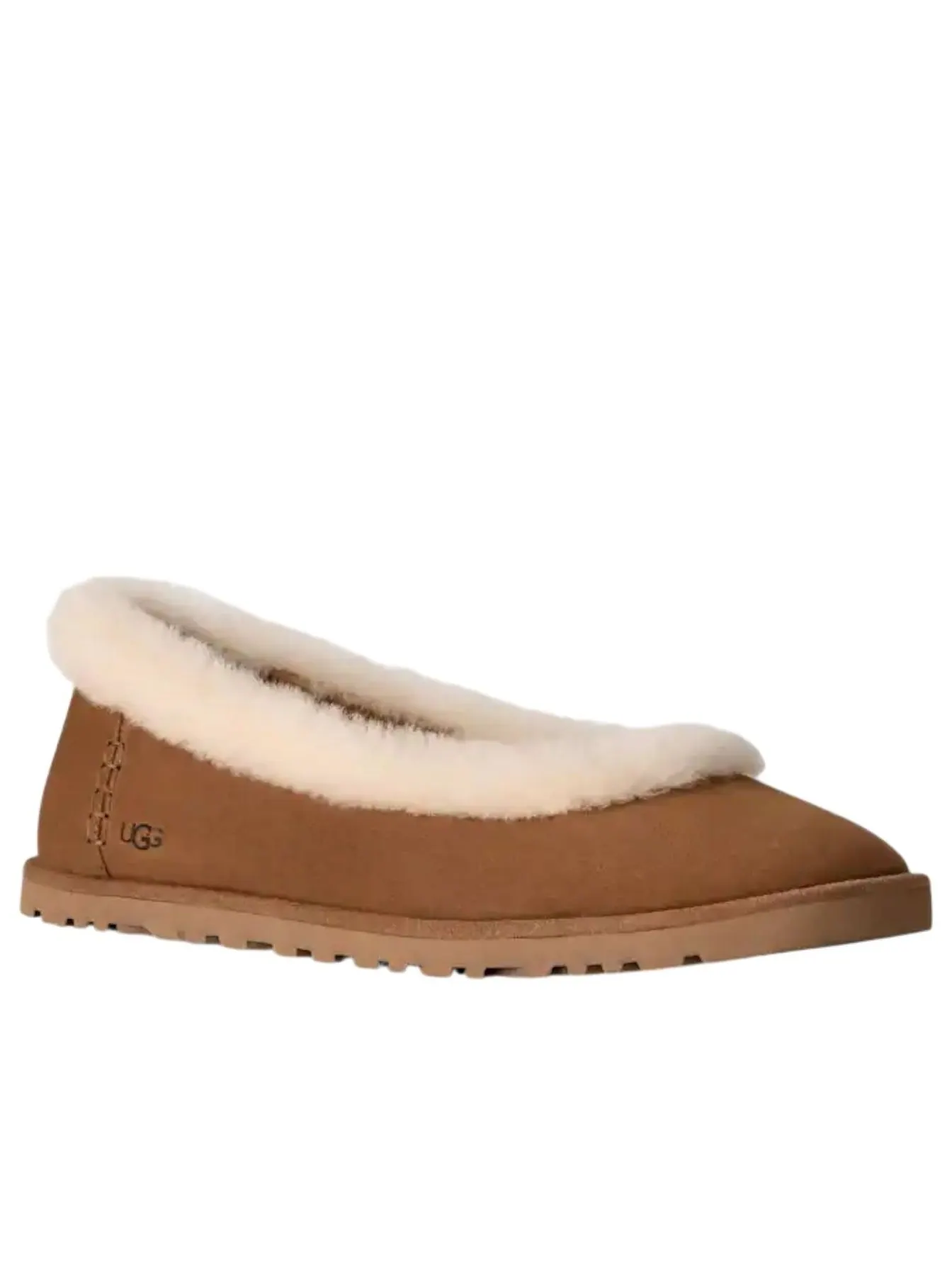 (WMNS) Балетки UGG Zora 'Каштановый' — изображение 2 из 5, коричневый
