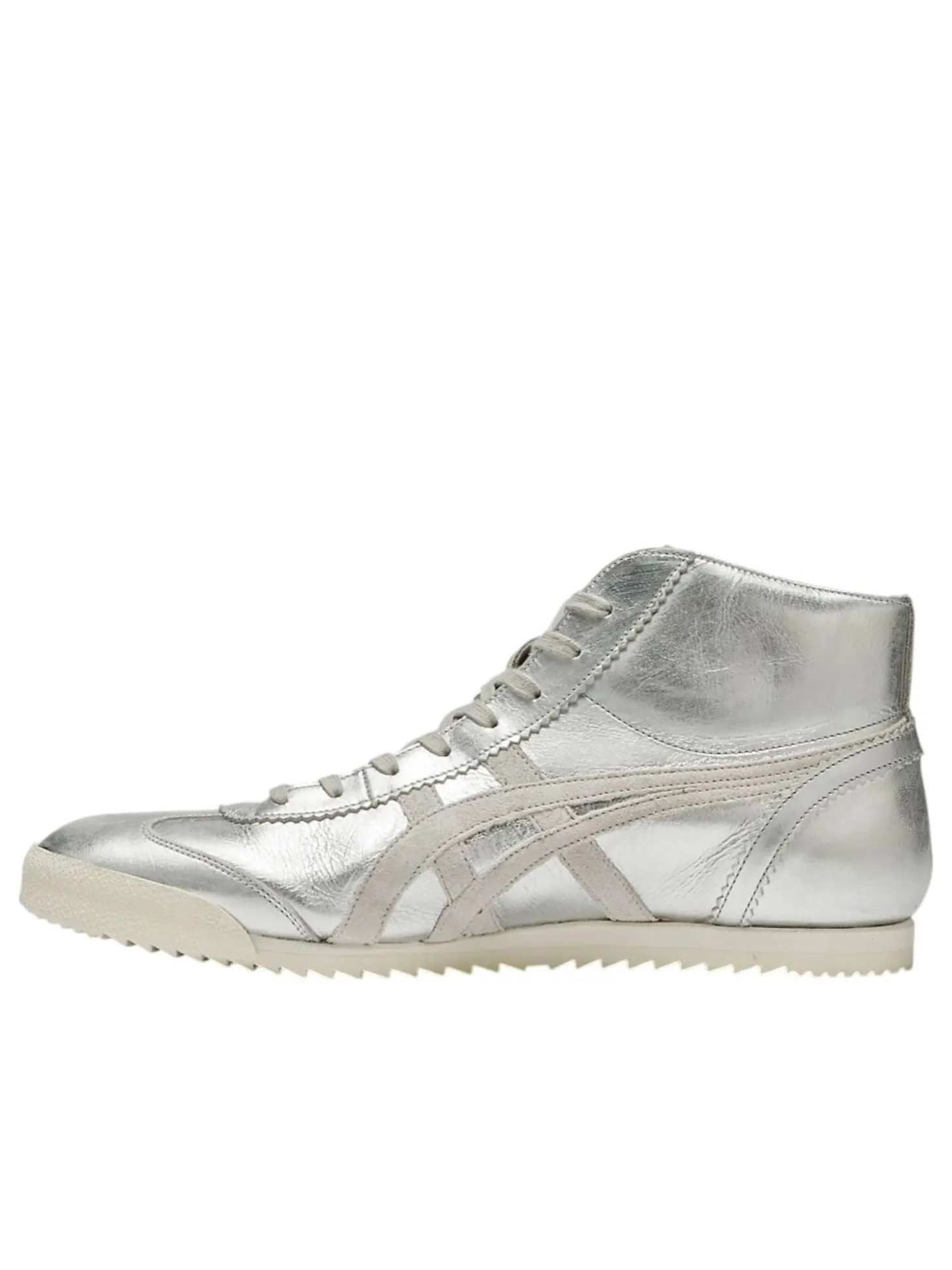 Кроссовки Onitsuka Tiger Mexico Mid Runner Deluxe 'Silver Piedmont Grey' — изображение 1 из 6, серебряный