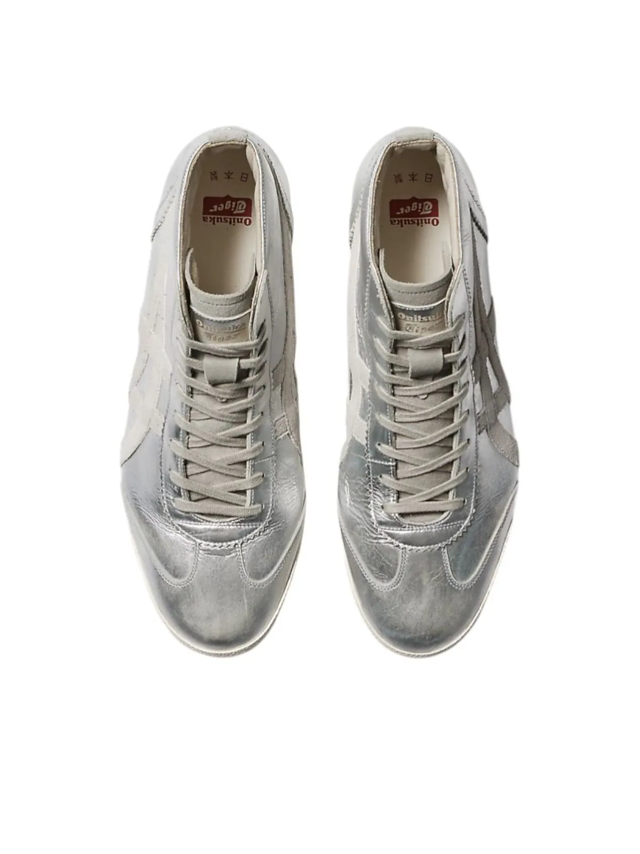 Кроссовки Onitsuka Tiger Mexico Mid Runner Deluxe 'Silver Piedmont Grey' — изображение 3 из 6, серебряный