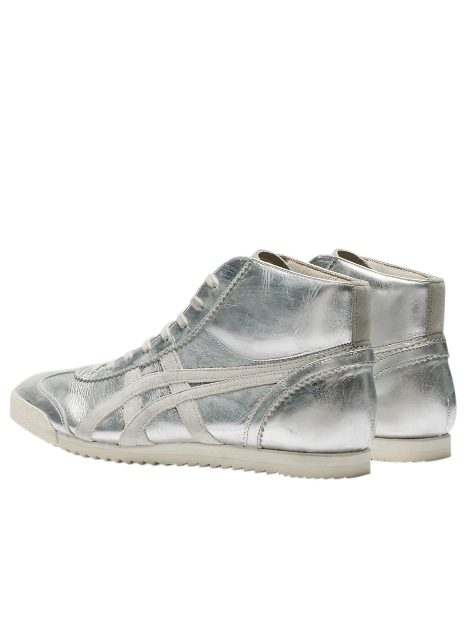 Кроссовки Onitsuka Tiger Mexico Mid Runner Deluxe 'Silver Piedmont Grey' — изображение 5 из 6, серебряный