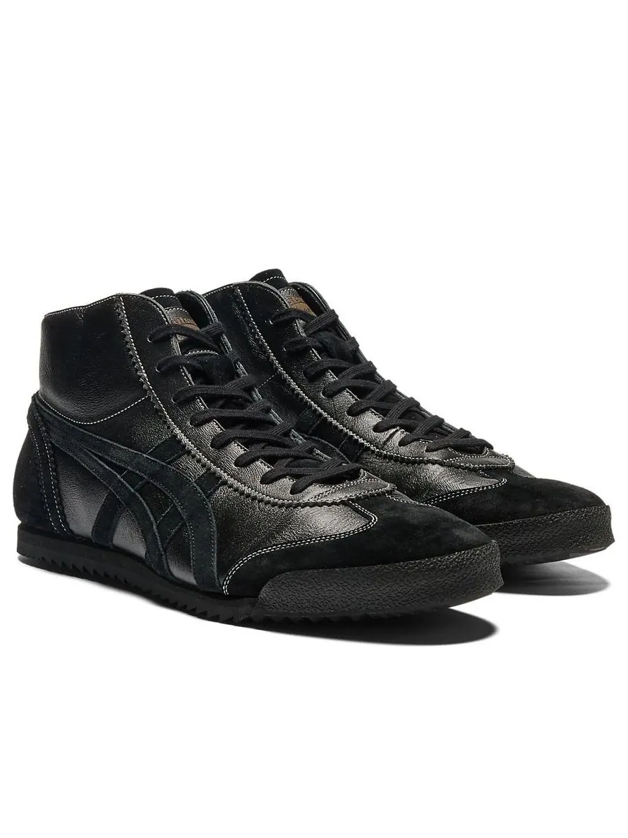 Кроссовки Onitsuka Tiger Nippon Made Mexico Mid Runner Deluxe 'Black' — изображение 3 из 6, черный