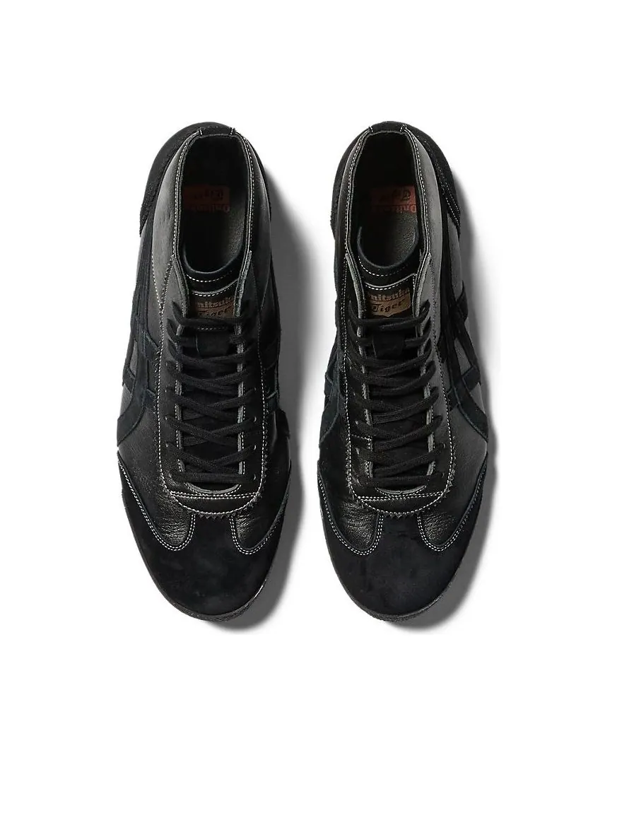 Кроссовки Onitsuka Tiger Nippon Made Mexico Mid Runner Deluxe 'Black' — изображение 4 из 6, черный