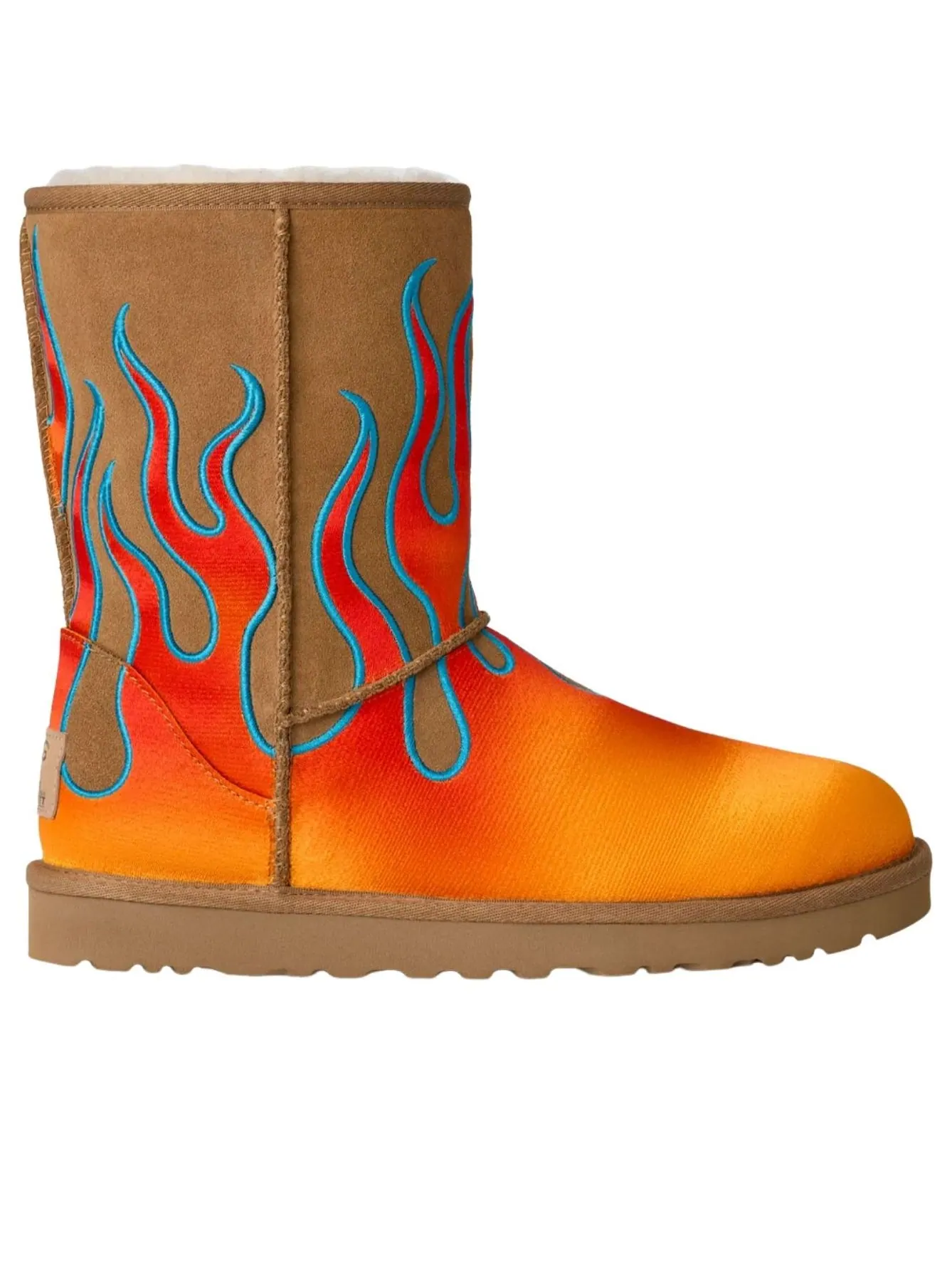 UGG x Jeremy Scott Классические короткие ботинки 'Flames Chestnut' 2025 — изображение 6 из 6, коричневый