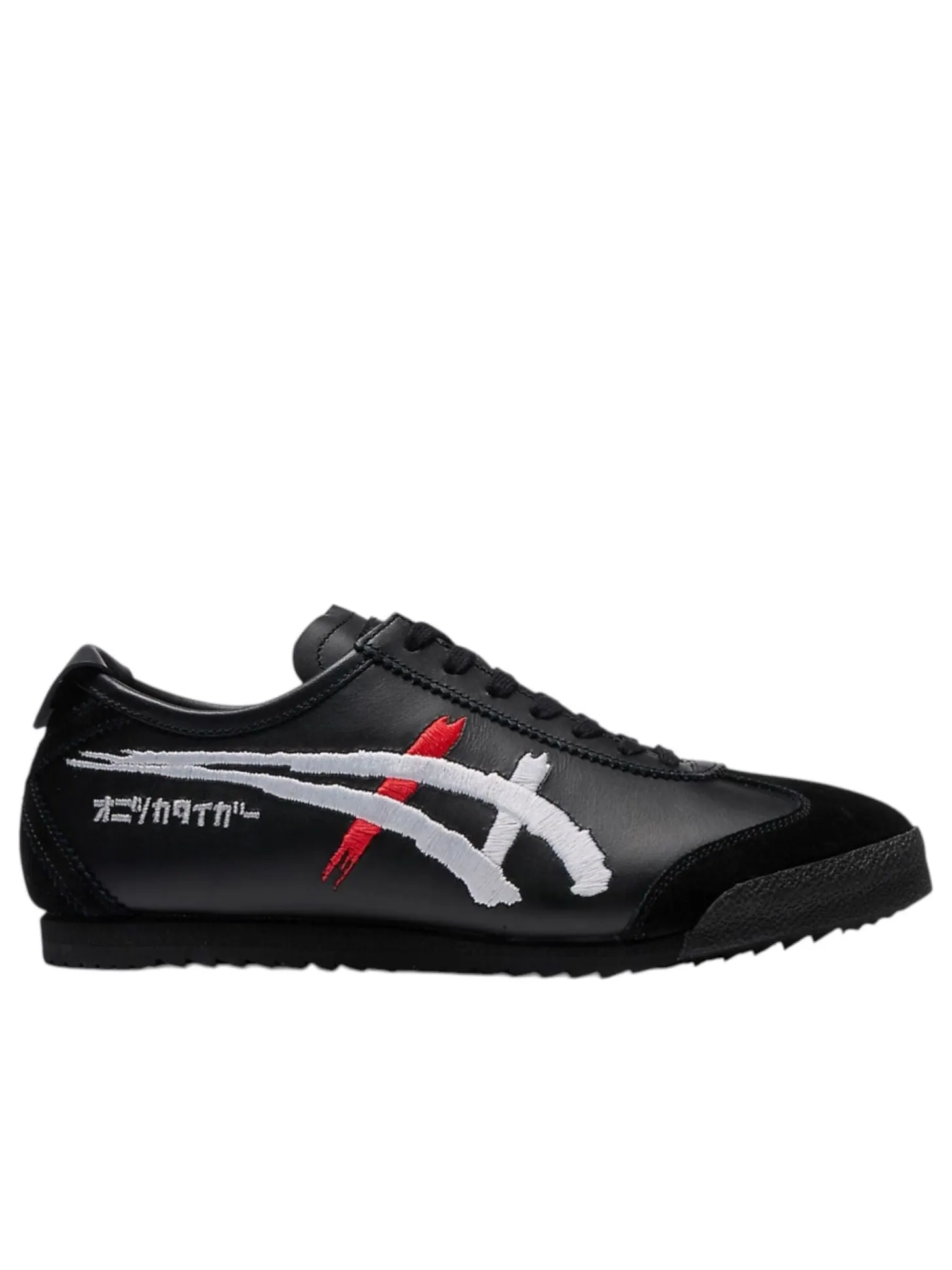 Кроссовки (WMNS) Onitsuka Tiger Mexico 66 Deluxe 'Black White Red' — изображение 2 из 7, черный