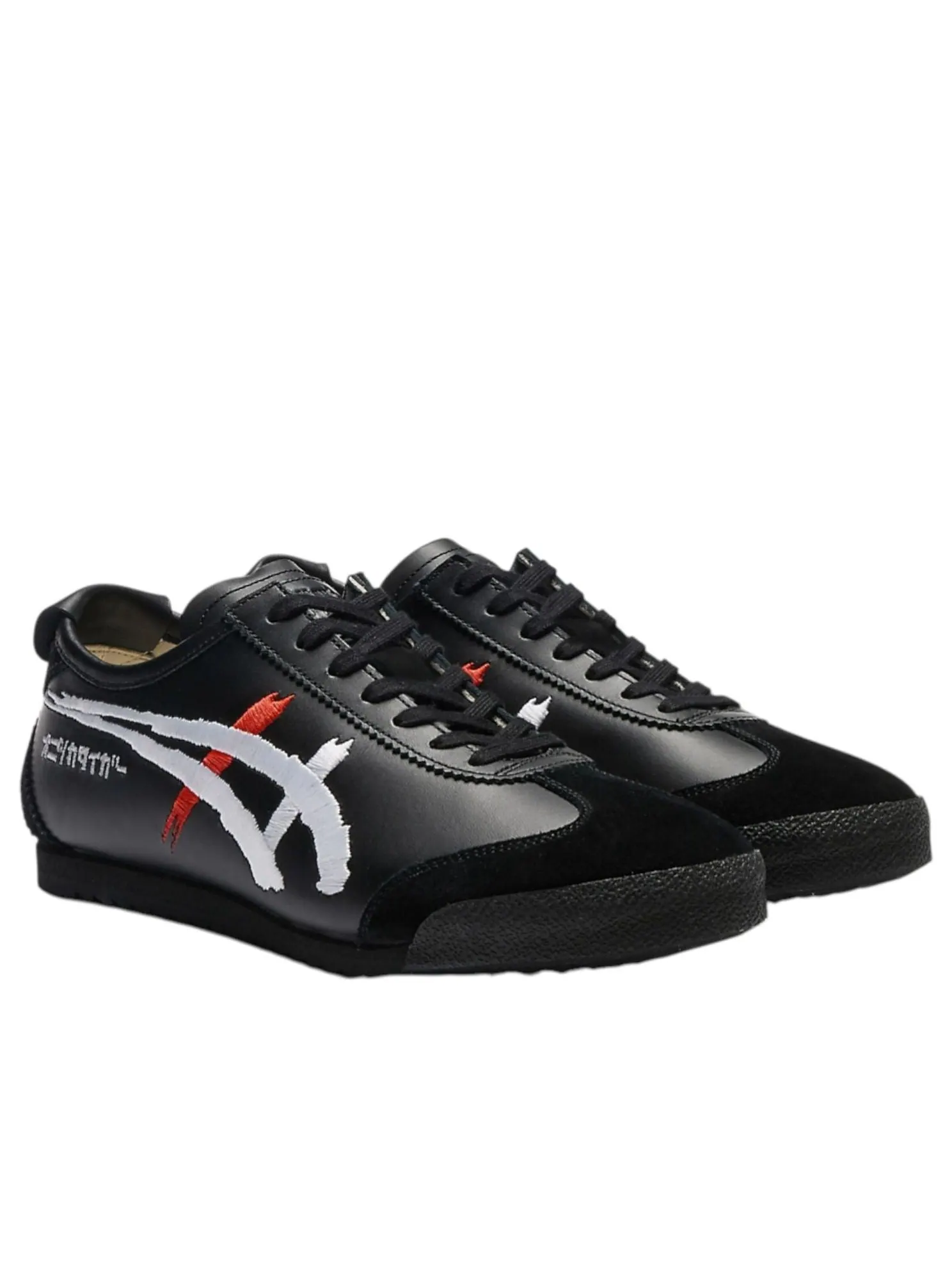 Кроссовки (WMNS) Onitsuka Tiger Mexico 66 Deluxe 'Black White Red' — изображение 3 из 7, черный