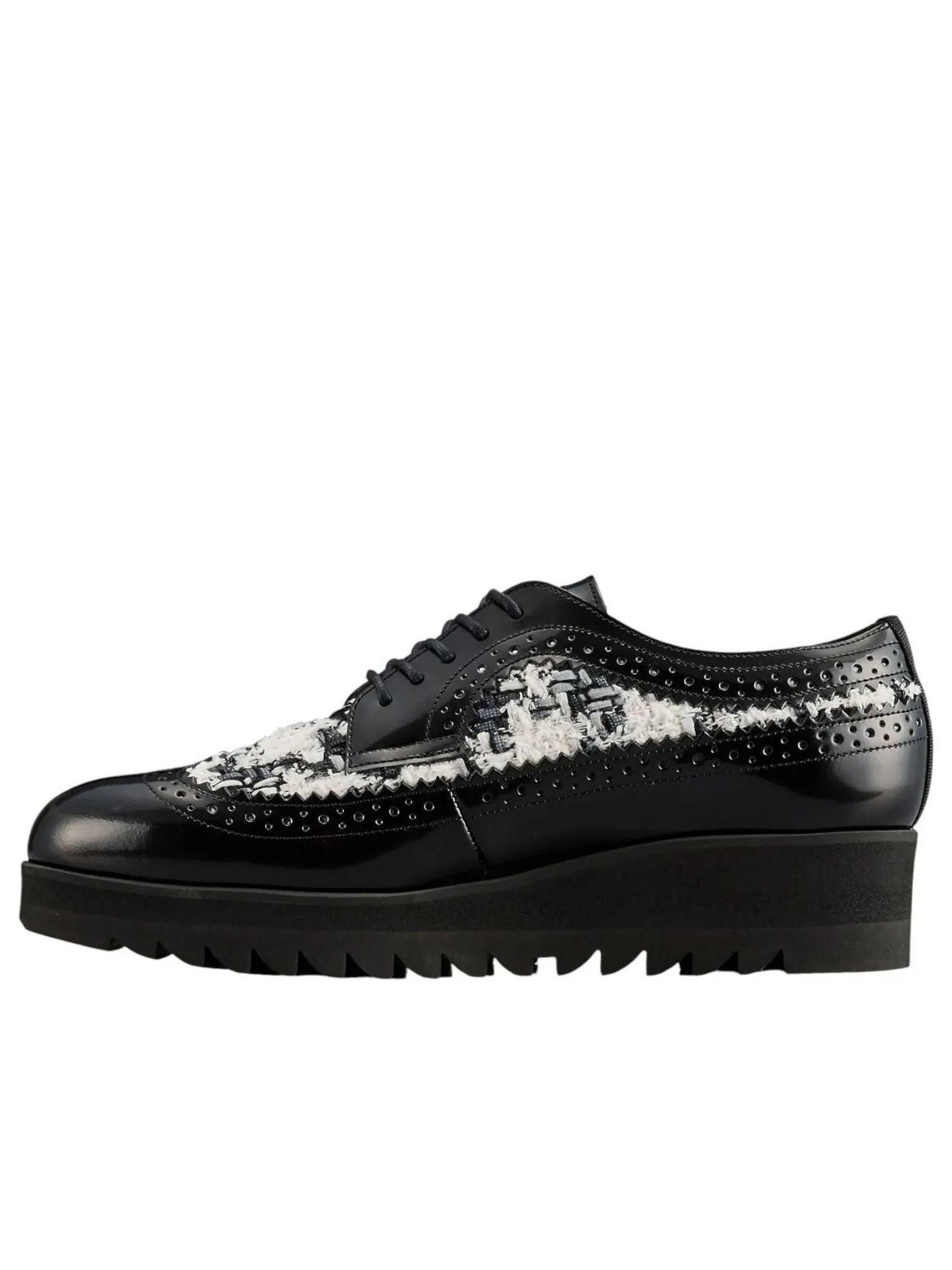 Кроссовки (WMNS) Onitsuka Tiger Brogue 'Black White Tweed' — изображение 1 из 6, черный