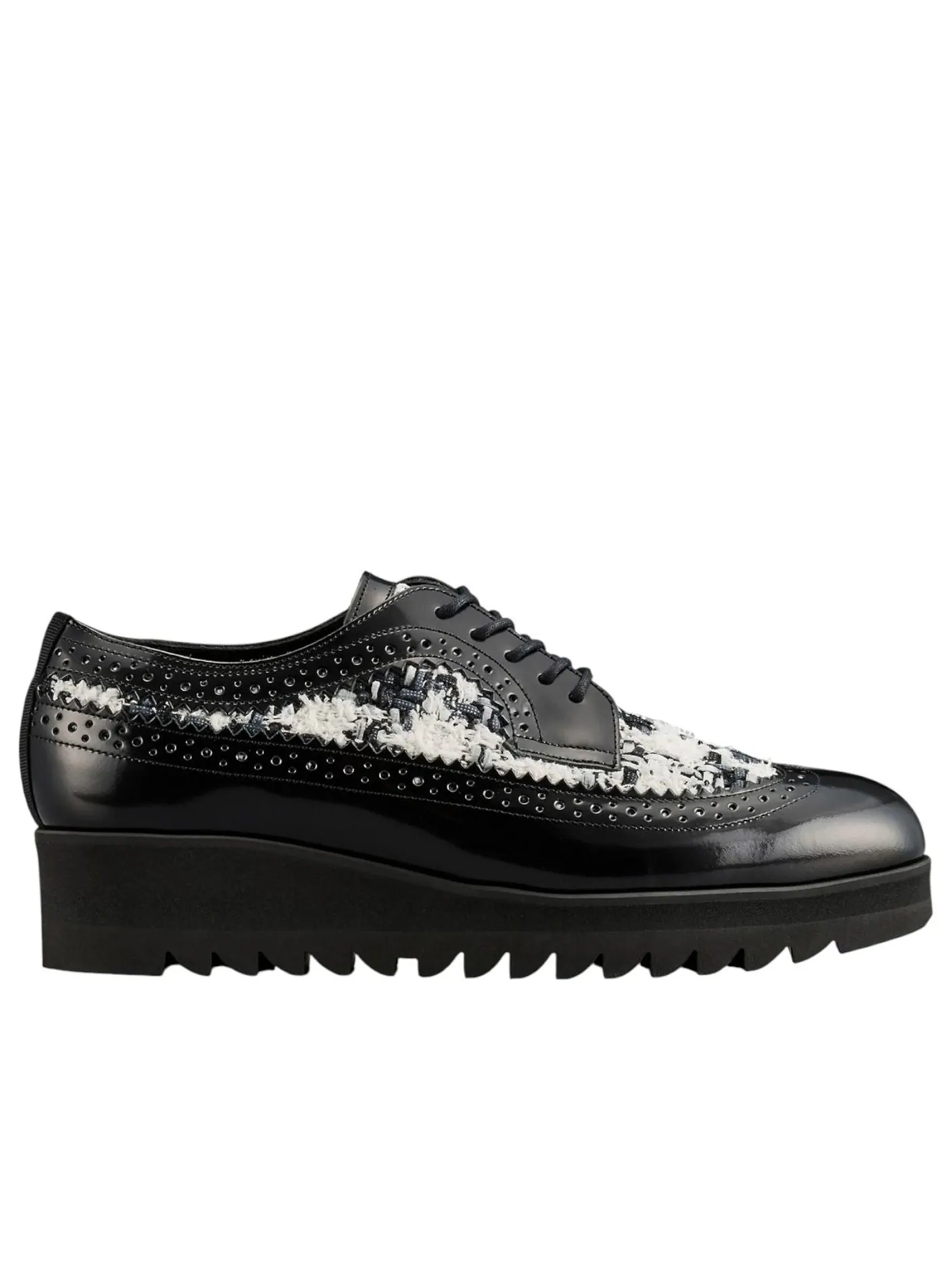 Кроссовки (WMNS) Onitsuka Tiger Brogue 'Black White Tweed' — изображение 6 из 6, черный