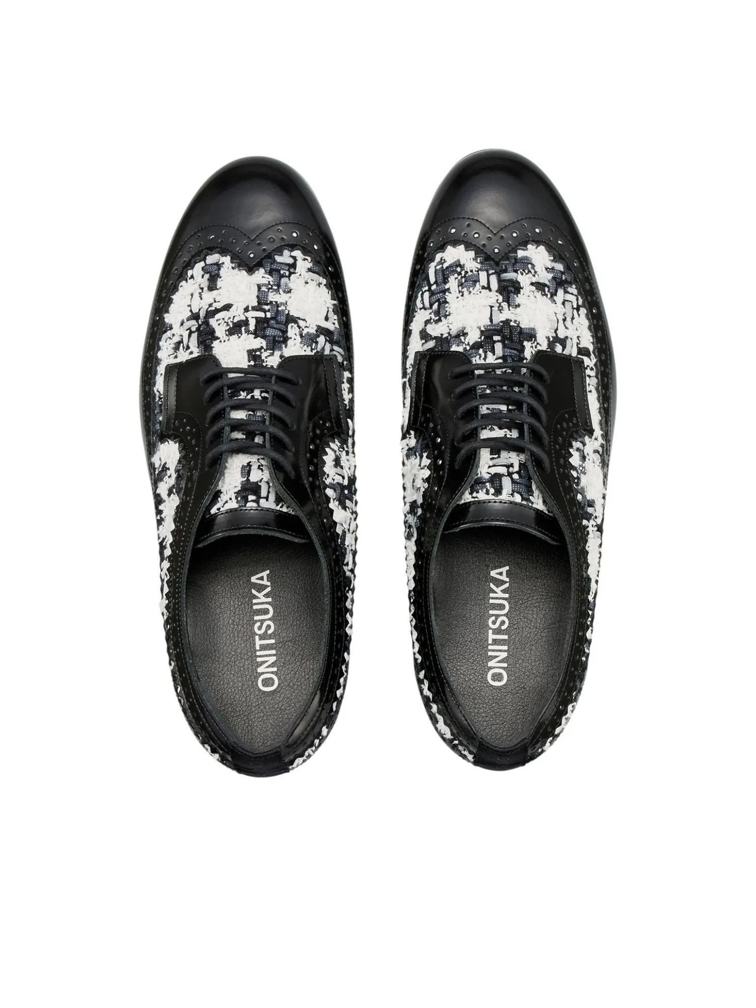(WMNS) Onitsuka Tiger Brogue 'Black White Tweed' — изображение 3 из 6, черный/белый