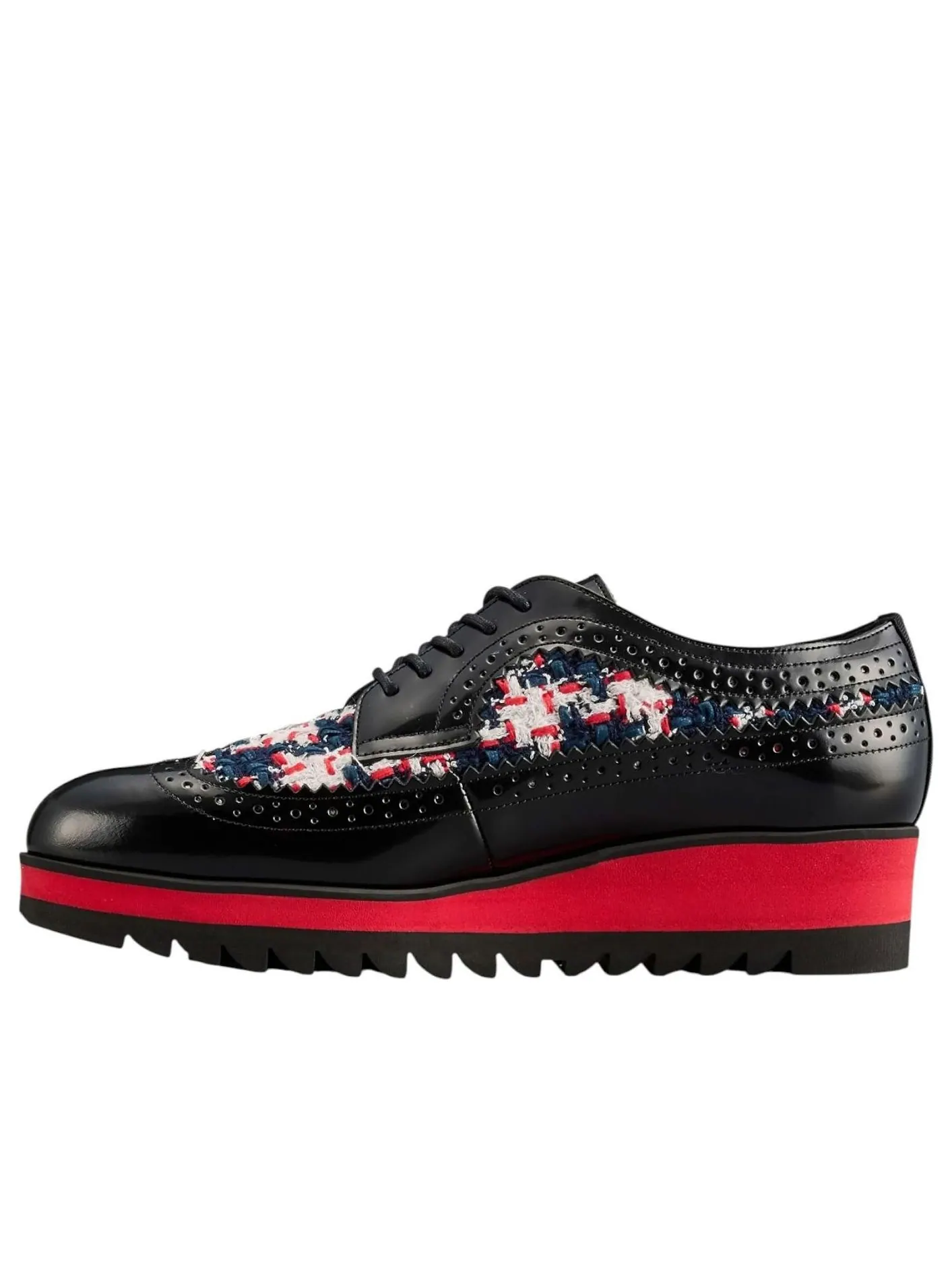 Кроссовки (WMNS) Onitsuka Tiger Brogue 'Black Classic Red Tweed' — изображение 1 из 5, черный