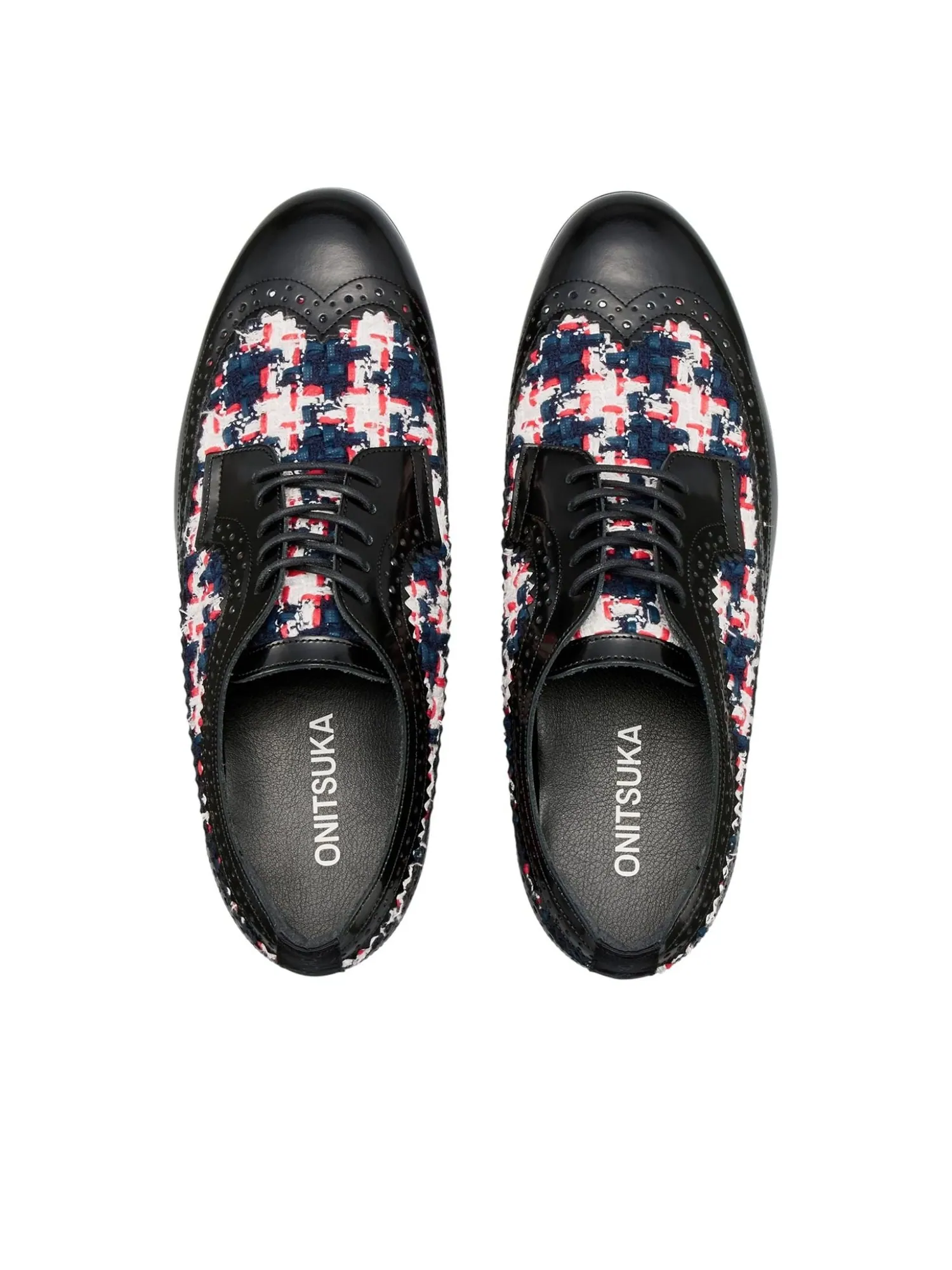 Кроссовки (WMNS) Onitsuka Tiger Brogue 'Black Classic Red Tweed' — изображение 3 из 5, черный