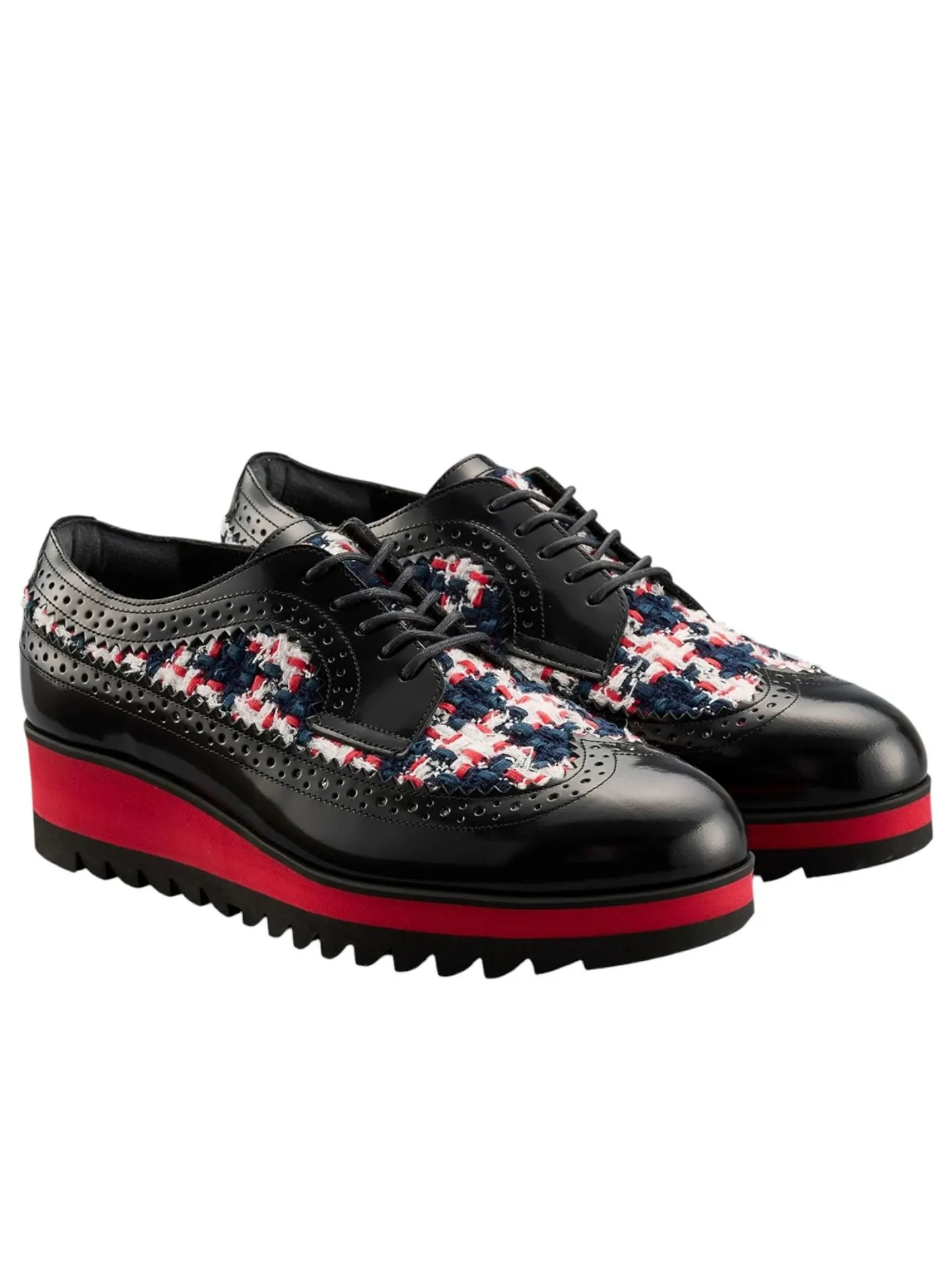 (WMNS) Onitsuka Tiger Brogue 'Black Classic Red Tweed' — изображение 2 из 5
