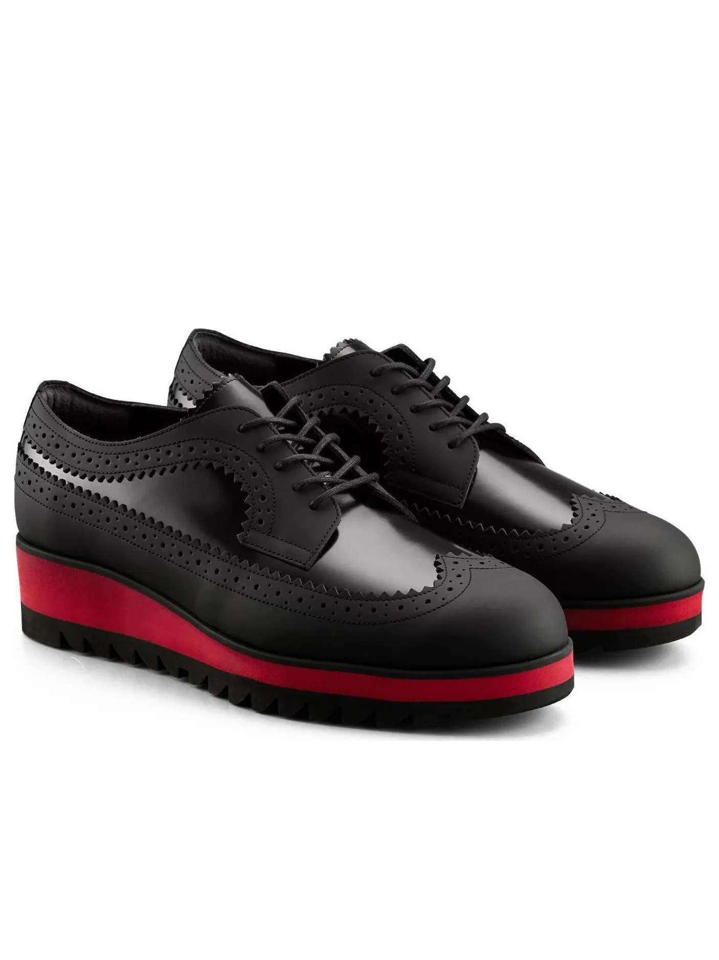 Кроссовки (WMNS) Onitsuka Tiger Brogue 'Black Classic Red' — изображение 3 из 5, черный