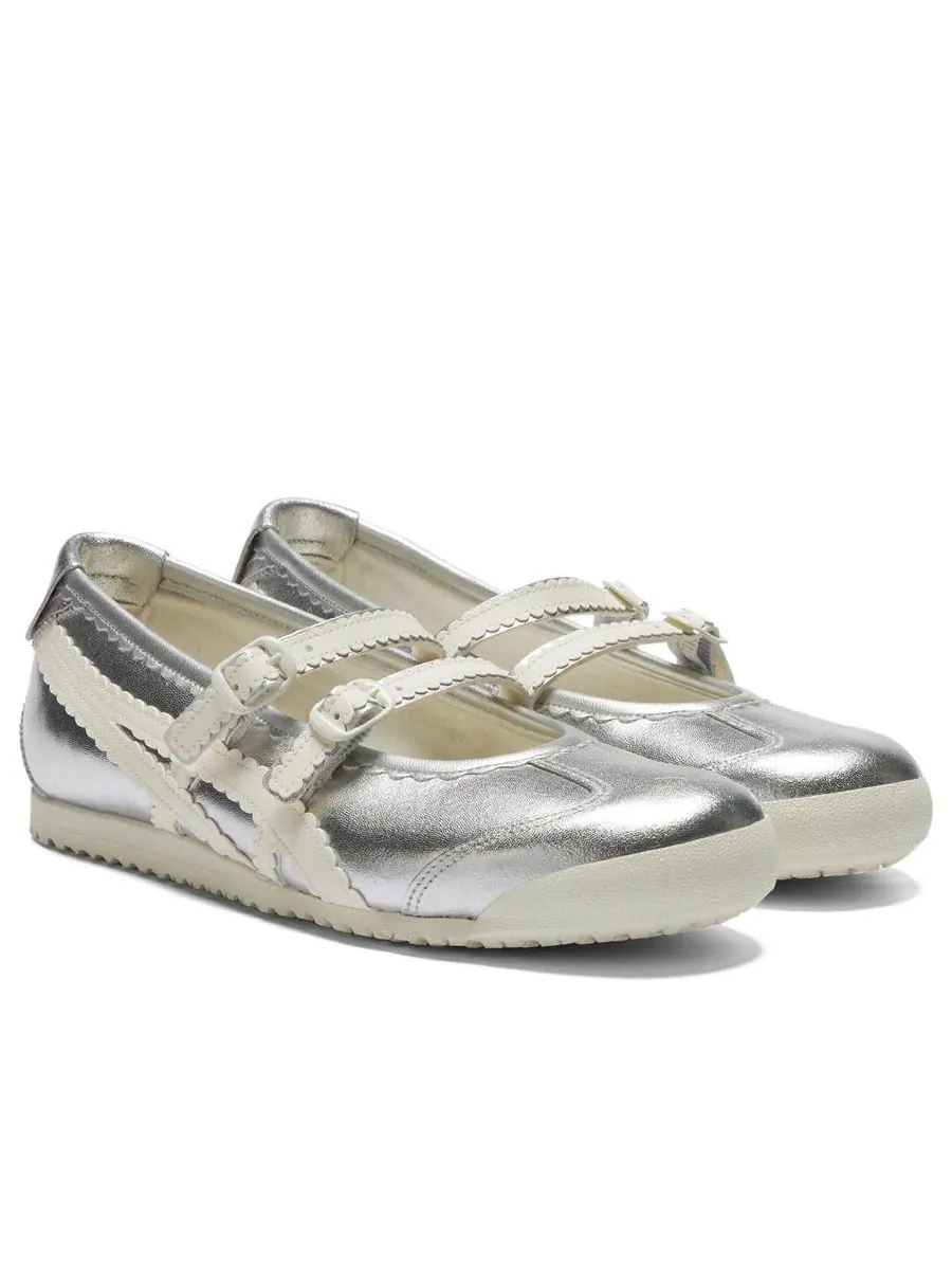 Кроссовки (WMNS) Onitsuka Tiger Mexico 66 Tigress 'Silver Cream' — изображение 3 из 6, серебряный