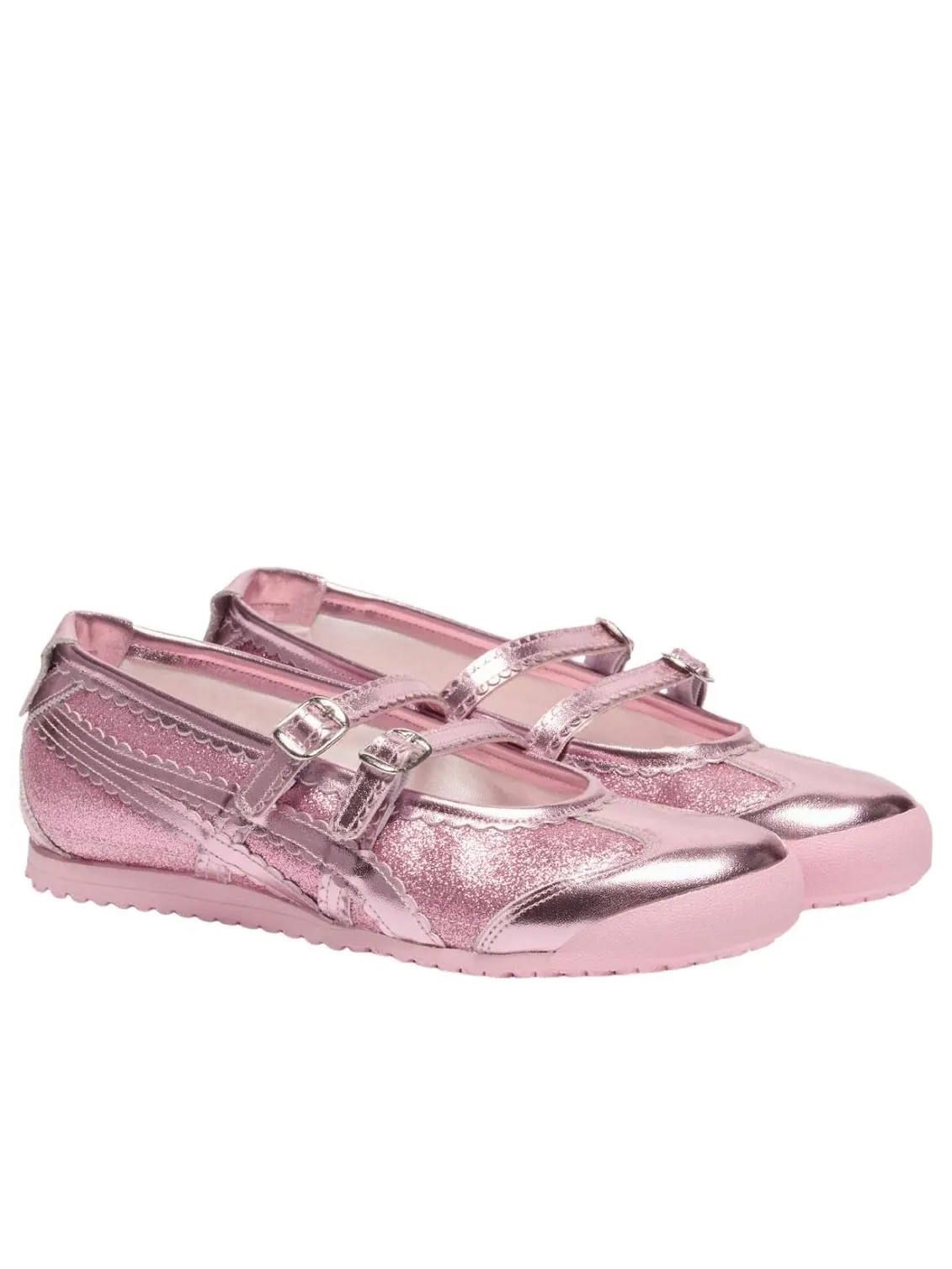 (WMNS) Onitsuka Tiger Mexico 66 TGRS Glitter Pack 'Pink Cameo' — изображение 2 из 5, розовый/серебристый
