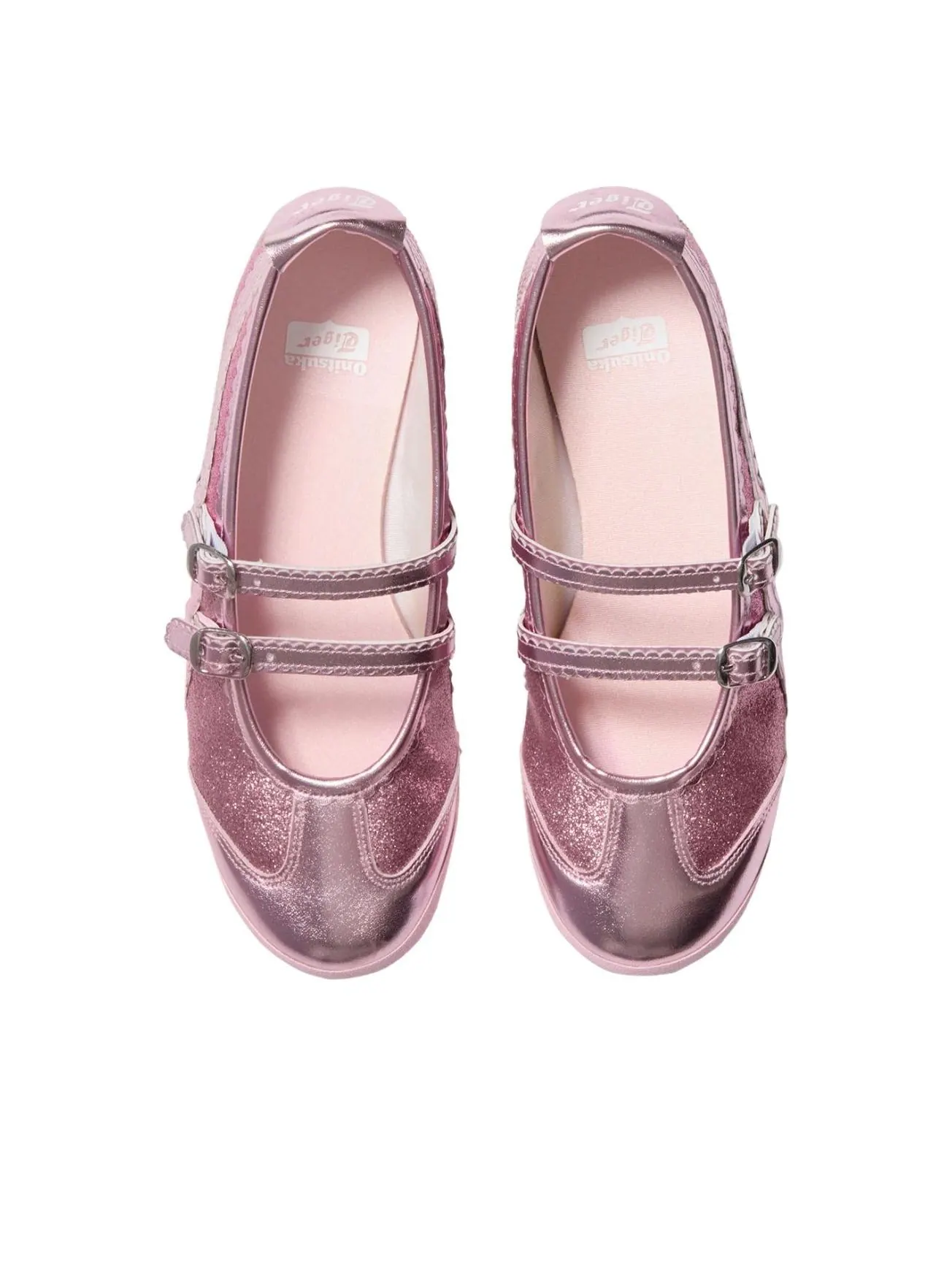 (WMNS) Onitsuka Tiger Mexico 66 TGRS Glitter Pack 'Pink Cameo' — изображение 4 из 5, розовый/серебристый