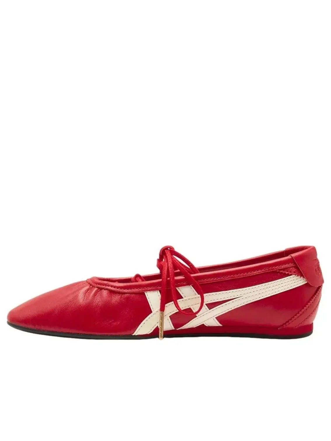 Женские кроссовки с кожаным верхом Gymnarina Classic Red Cream Onitsuka Tiger — изображение 1 из 7, красный