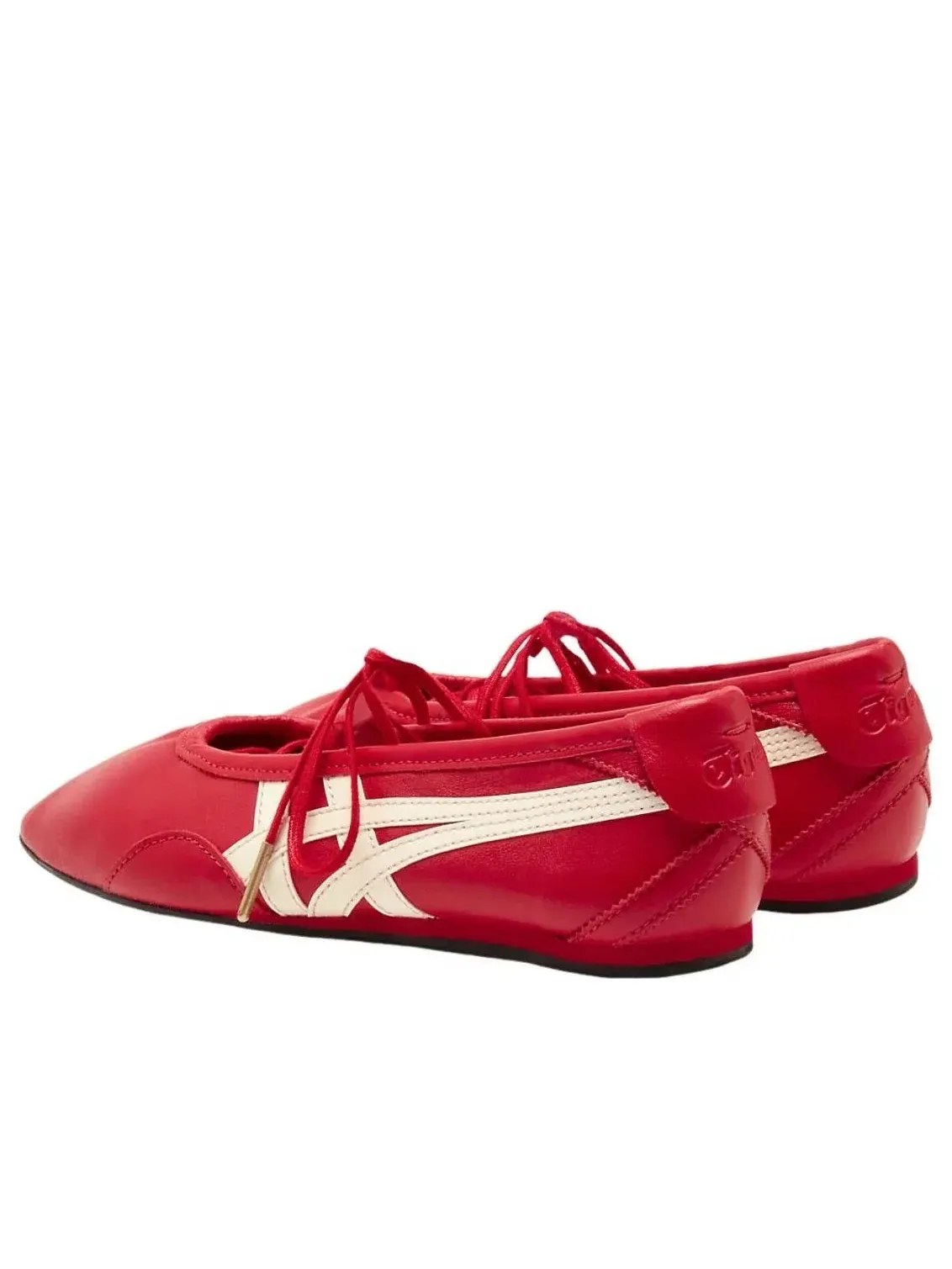 Женские кроссовки с кожаным верхом Gymnarina Classic Red Cream Onitsuka Tiger — изображение 3 из 7, красный