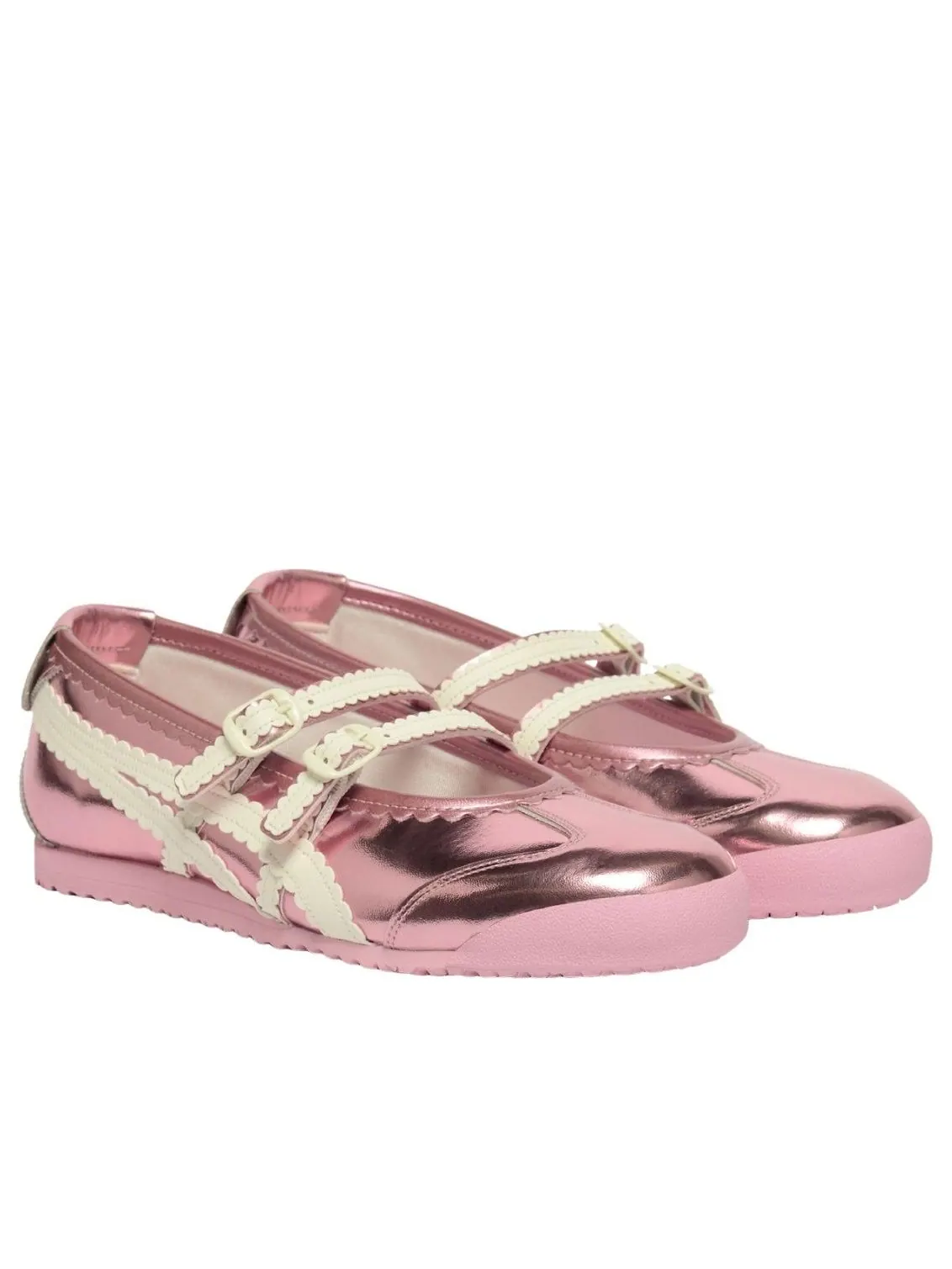 (WMNS) Onitsuka Tiger Mexico 66 TGRS 'Metallic Pack Crystal Pink Cream' — изображение 2 из 5, розовый/кремовый
