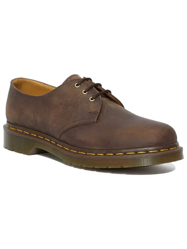 Ботинки Dr. Martens 1461 Crazy Horse, кожаные — изображение 3 из 4, желтый