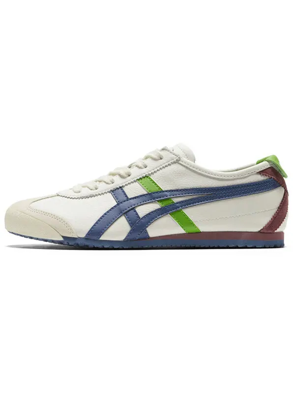 Кроссовки mexico 66 slip on Onitsuka Tiger — изображение 2 из 4, белый//синий/зеленый