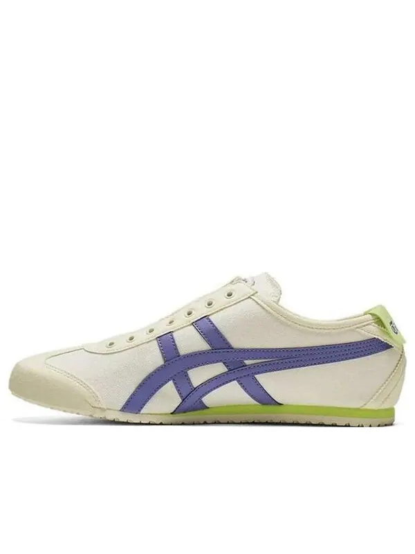 Кроссовки mexico 66 slip on Onitsuka Tiger — изображение 1 из 4, кремовый/фиолетовый