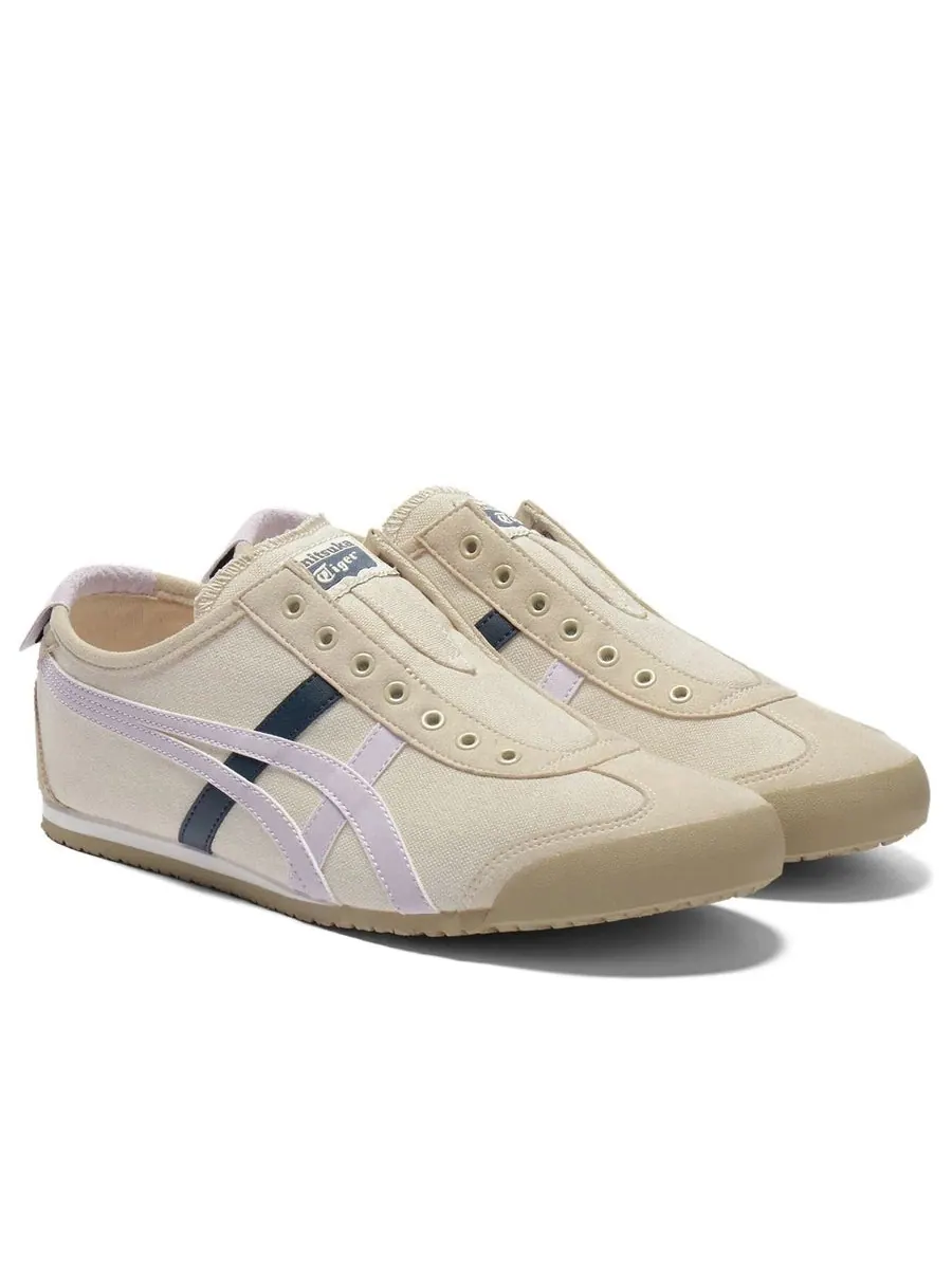 Кроссовки Onitsuka Tiger Mexico 66 Slip-On 'Birch Faded Ash Rock' — изображение 3 из 6, бежевый