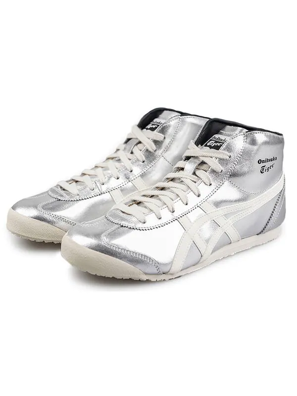 Кроссовки mexico mid runner серебристые Onitsuka Tiger — изображение 3 из 4, серебряный