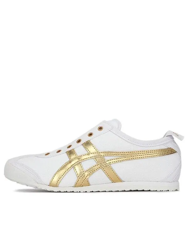 Кроссовки mexico 66 slip on Onitsuka Tiger — изображение 1 из 4, белый/золотистый